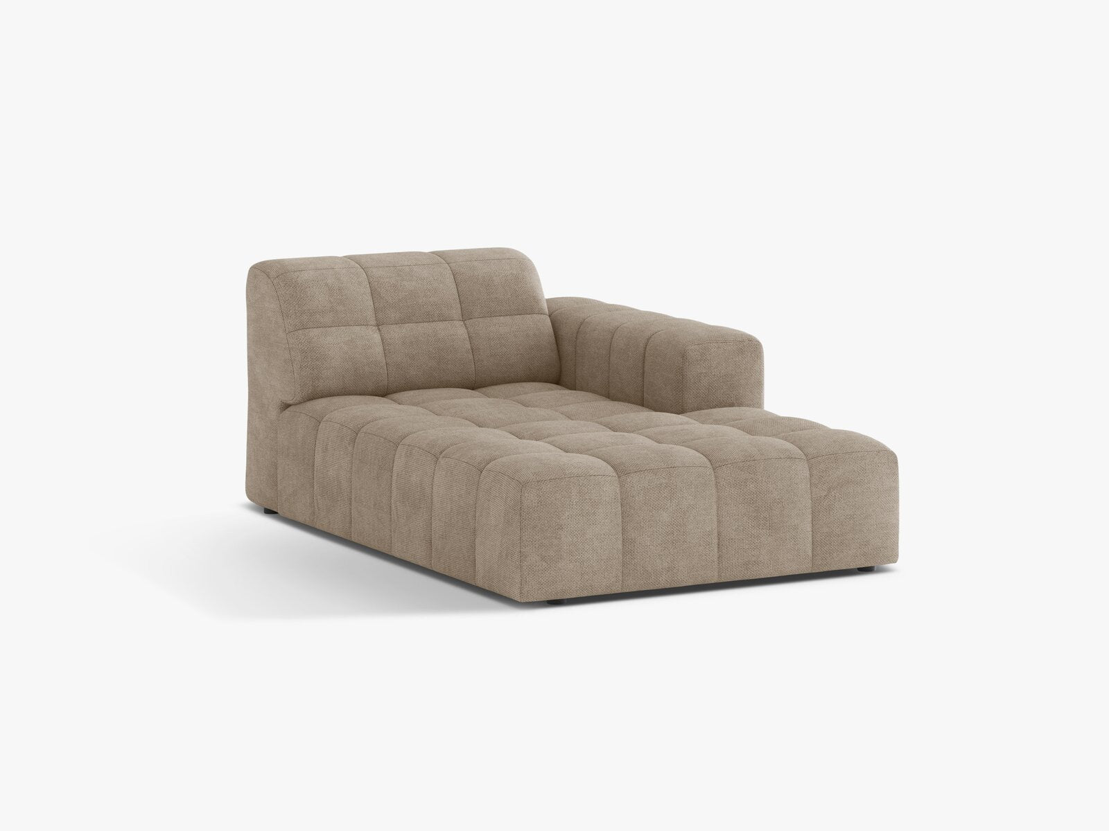 Micadoni Jennifer Chaiselongue Rechts Chenille Eden Dunkelbeige