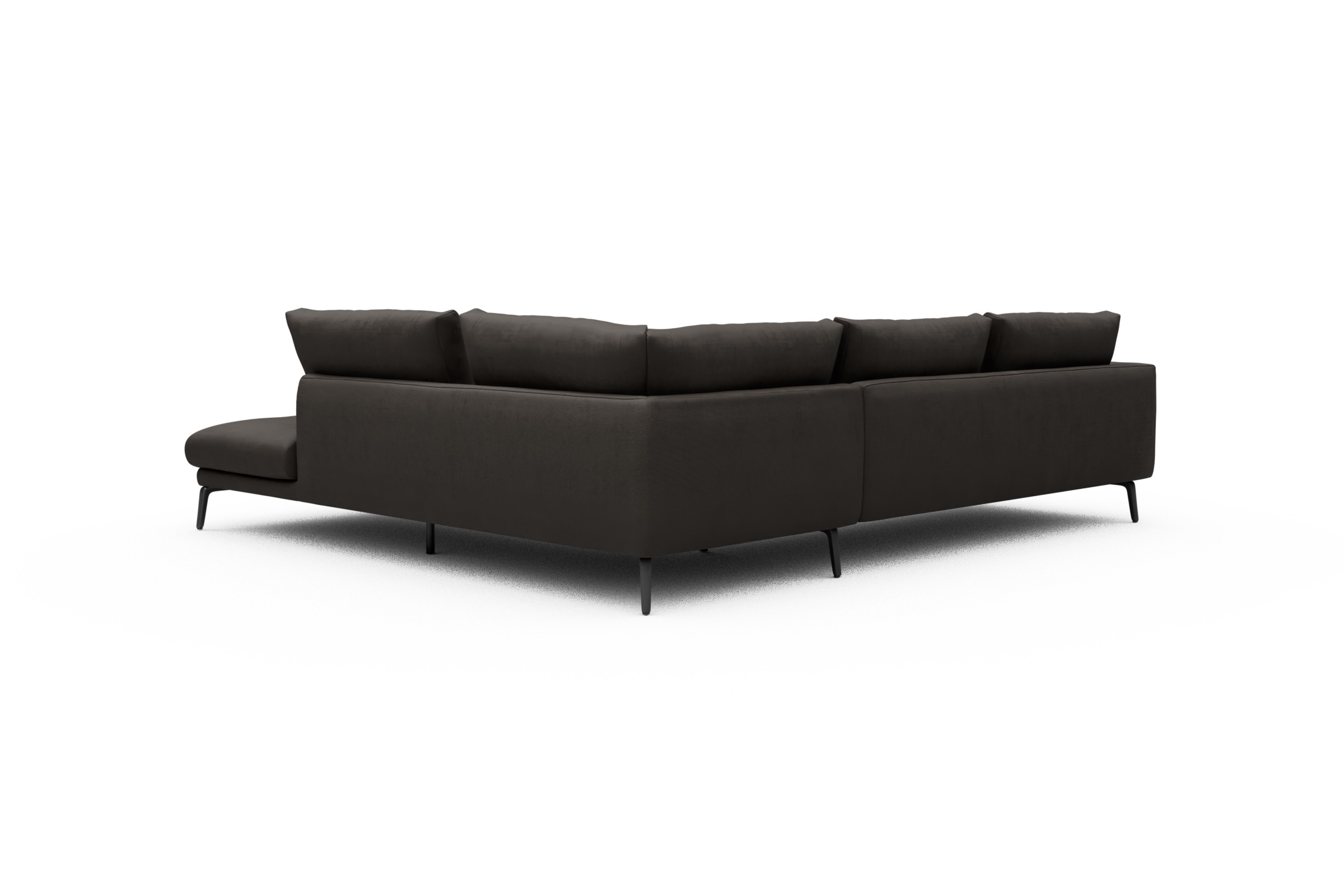 Ecksofa Karl Relax-Ecke rechts mit 2,5-Sitzer Cordufine-Taupe