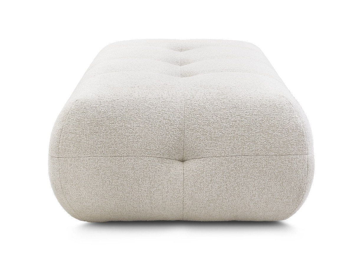 Bobochic Laura Pouf 135 × 84 cm Melange-Stoff Beige