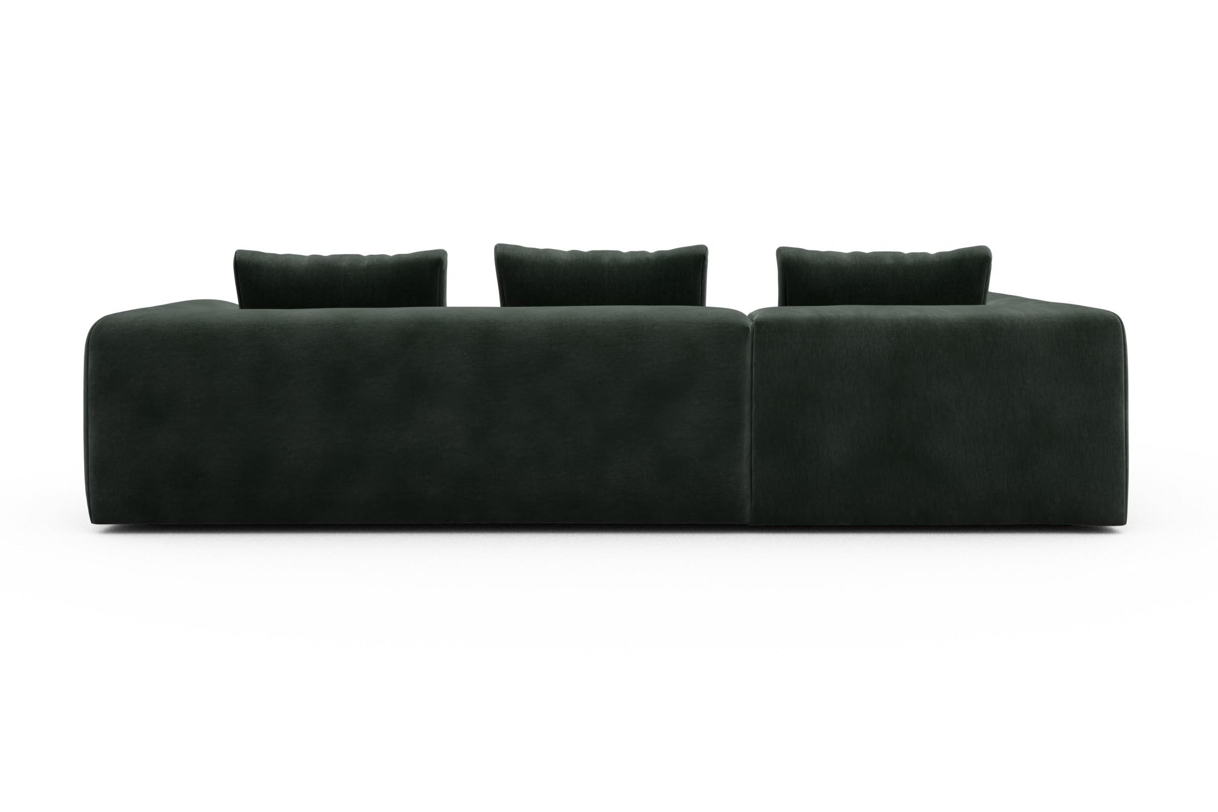 Ecksofa Fred Relax-Ecke links mit 2,5-Sitzer Smooth-Laurel-Green