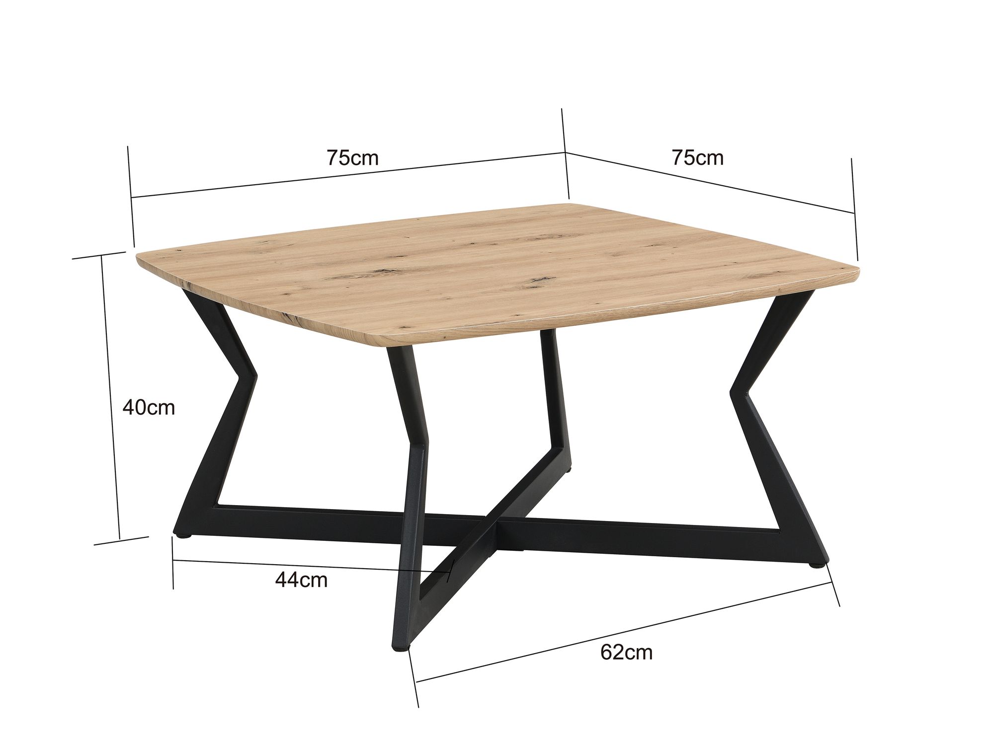 Couchtisch Spydeberg Braun 75 × 75 × 40 cm