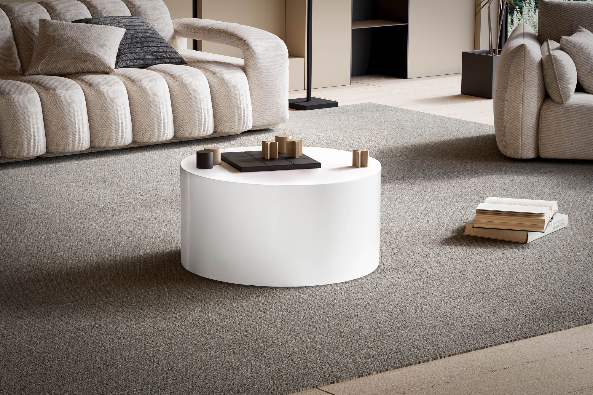 Couchtisch Alsen Weiß Ø 60 cm
