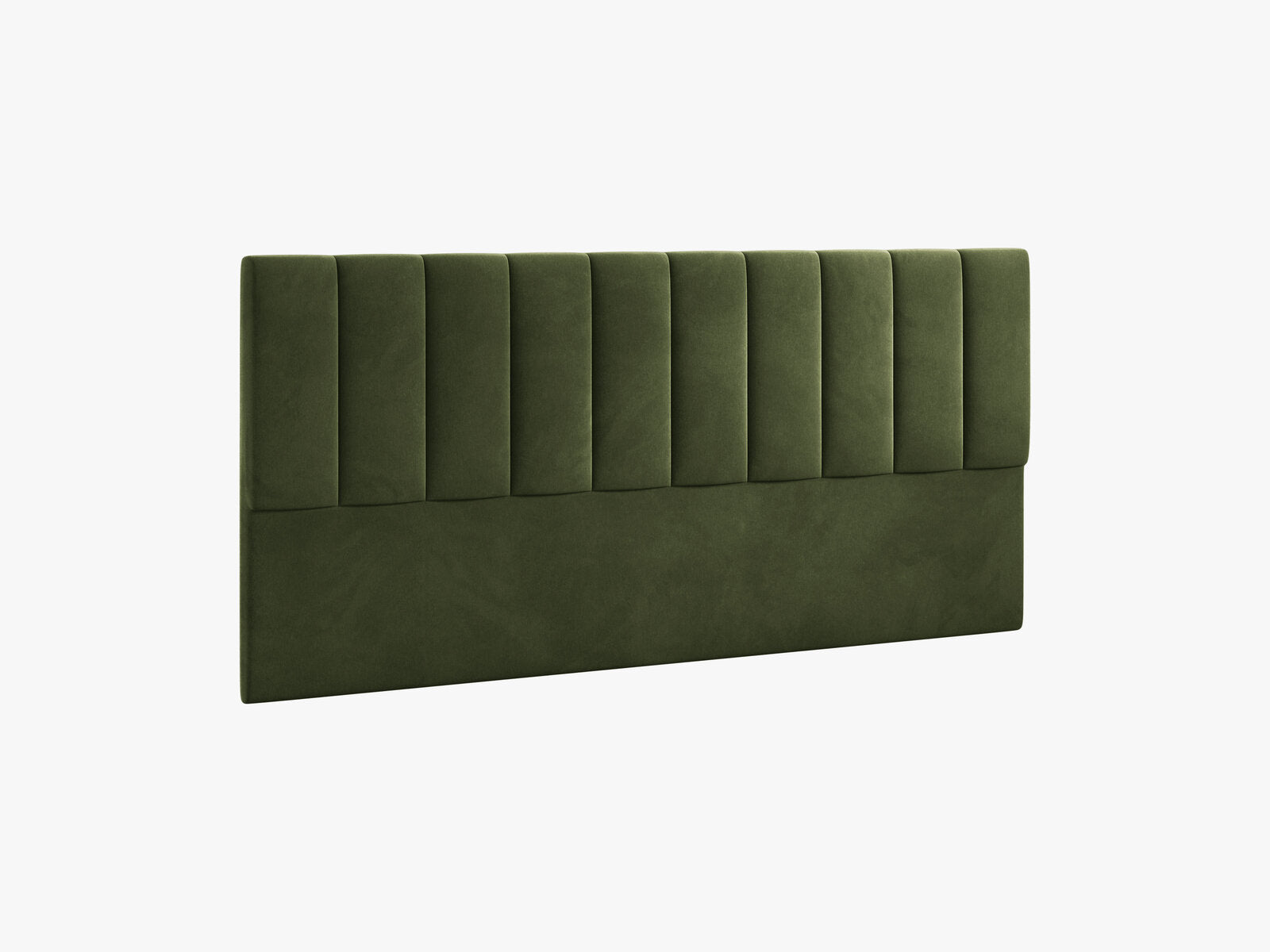 Micadoni Marl Samtiger Kopfteil 140 cm (H 95 cm) Samt Magic Velvet Armeegrün 200x95
