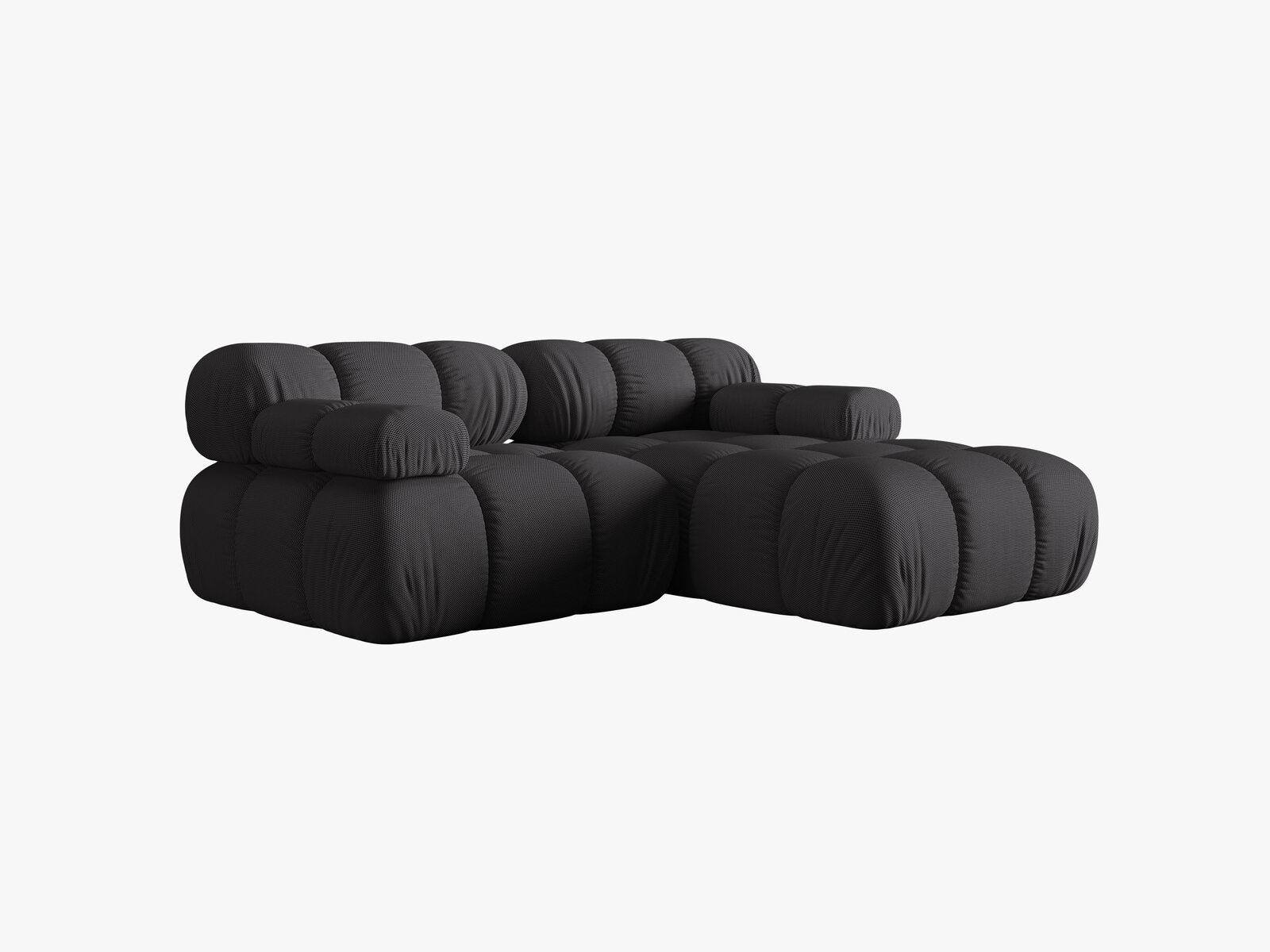 Micadoni Modulares Ecksofa Bellis 3-Sitzer Rechts 3D-Stoff Sonic Espresso