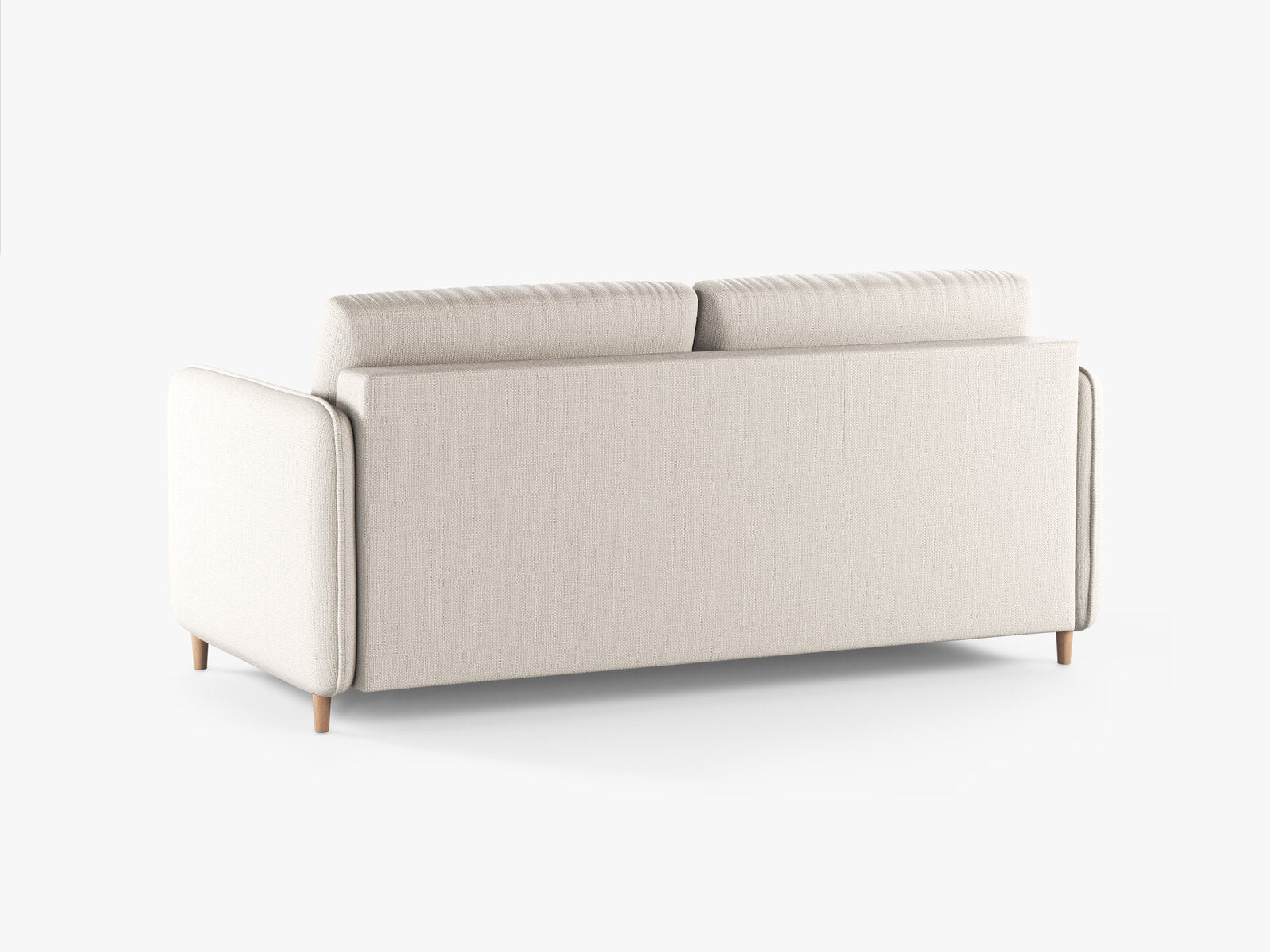 Micadoni Sofa mit Schlaffunktion Simo 3-Sitzer Strukturierter Stoff Babel Weiß