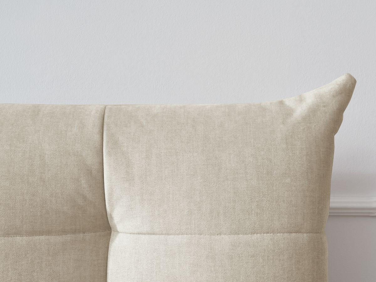 Bobochic Clothilde Polsterbett mit Bettkasten Samt Beige, Liegefläche 140 × 190 cm