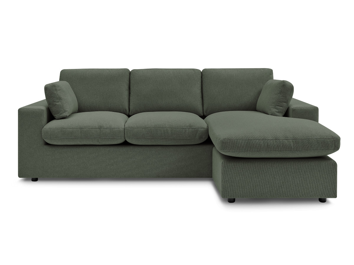 Bobochic Belair Ecksofa 220 × 139 cm Stoff Grün