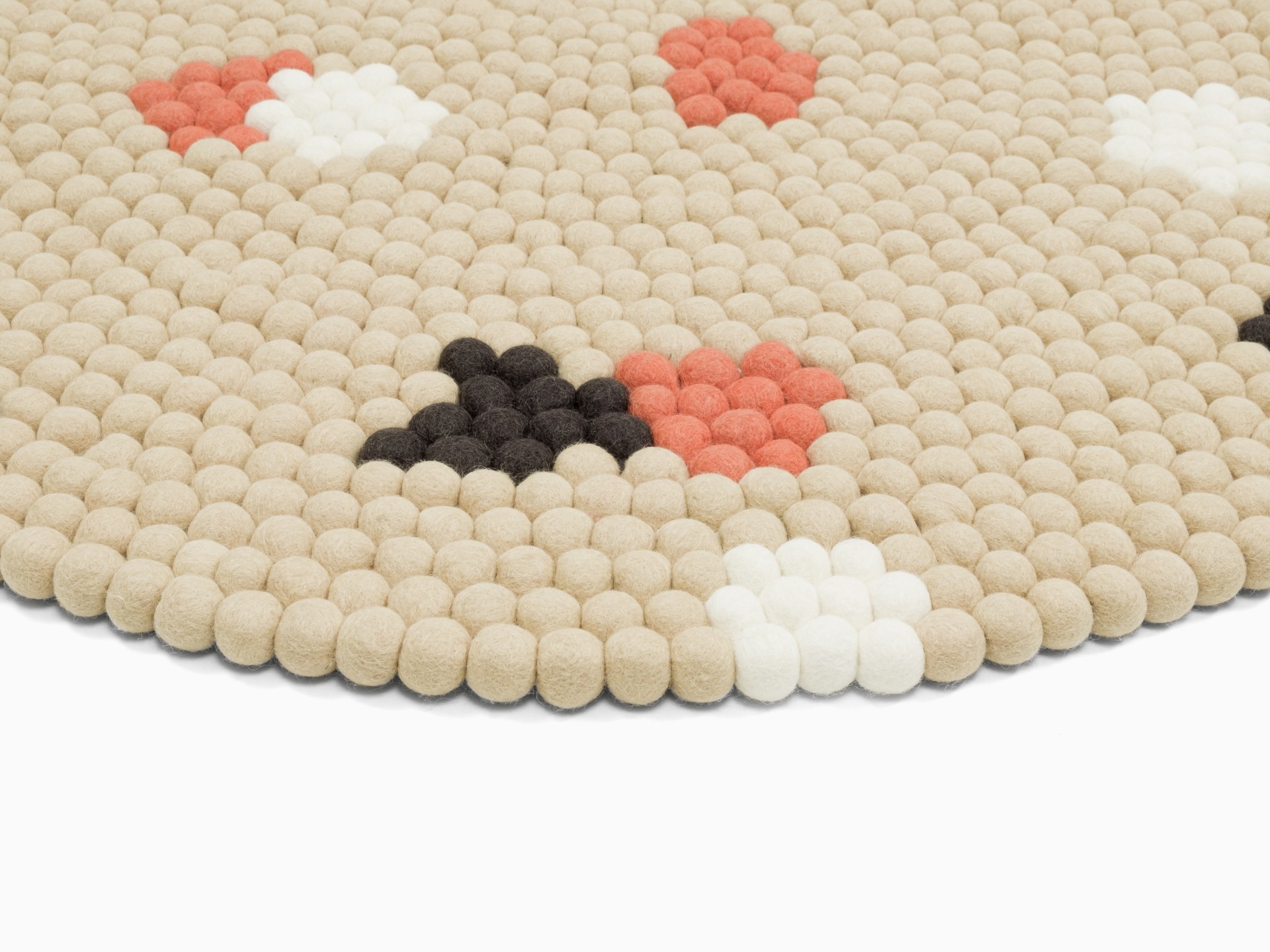 myfelt Terra Sand Filzkugelteppich - 90 cm
