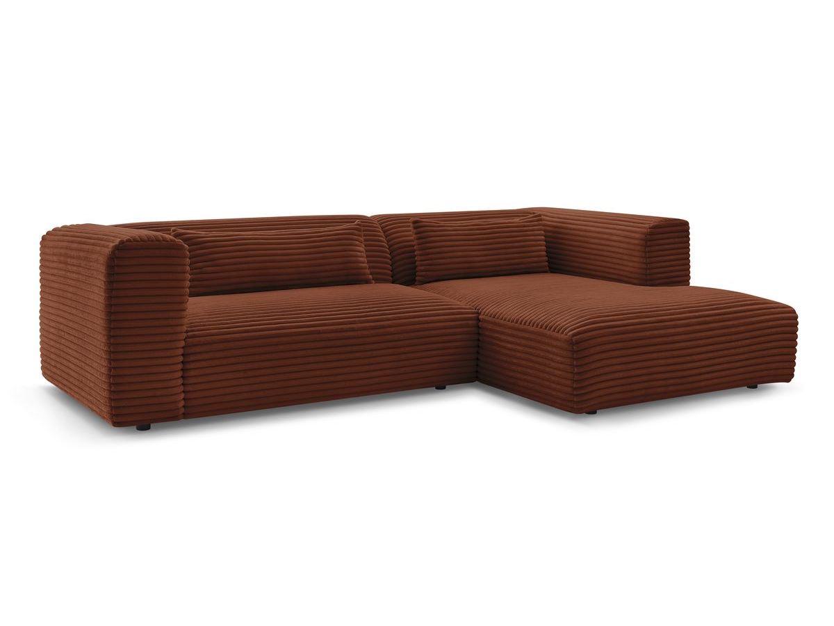 Bobochic Harry Ecksofa Breitcord weich Orange Ecke rechts
