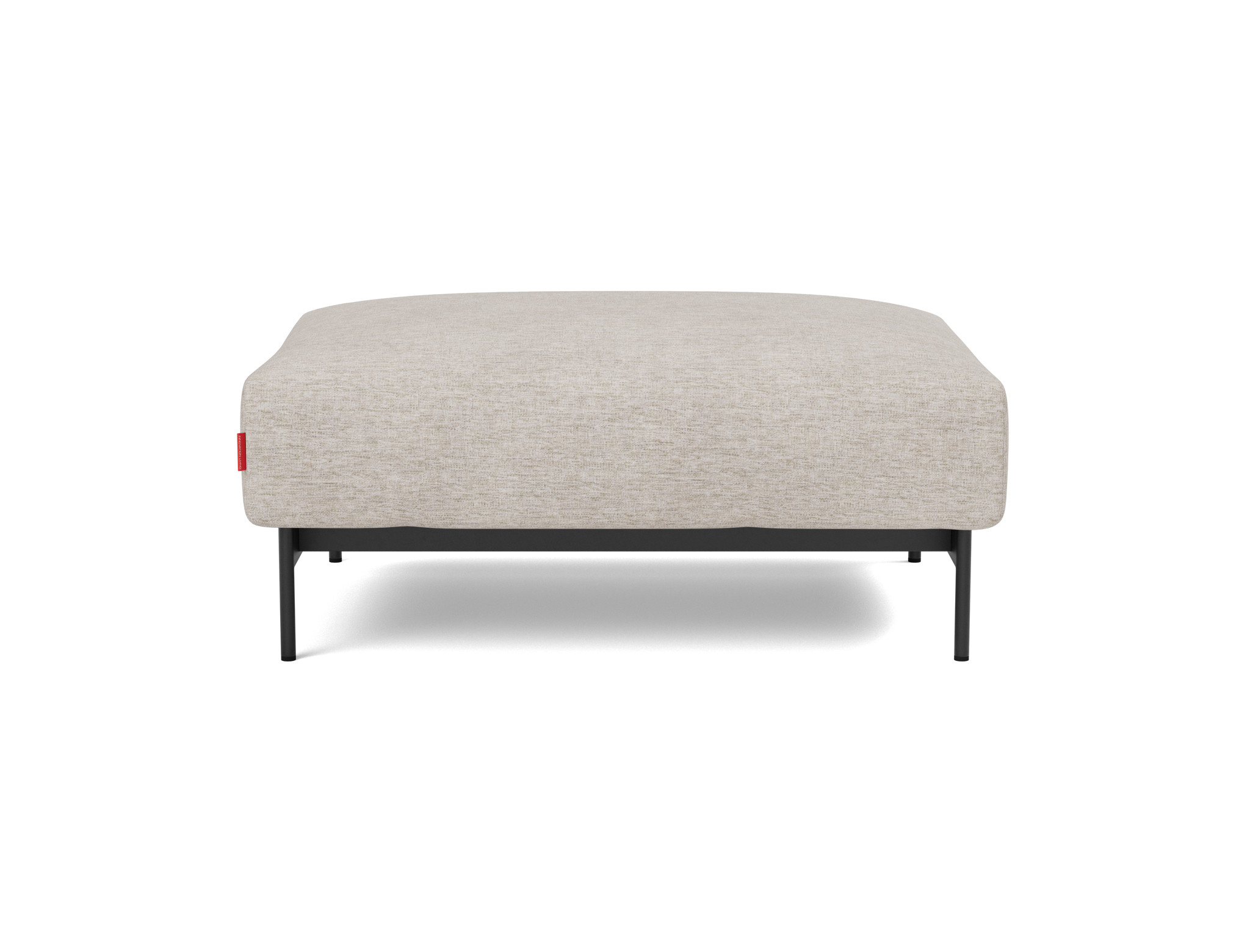 Hocker Malloy Chenille Yuveno 471-Sand Beine Schwarzes Metall