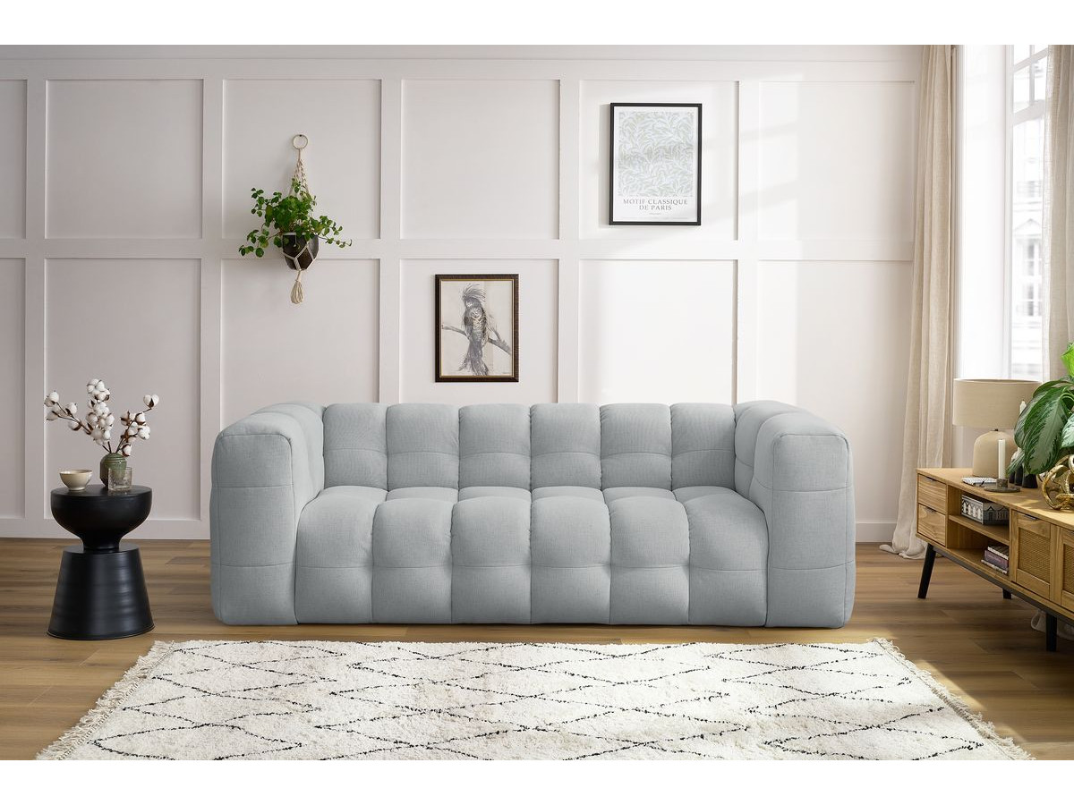Bobochic Cloud Sofa 3-Sitzer Stoff Hellgrau