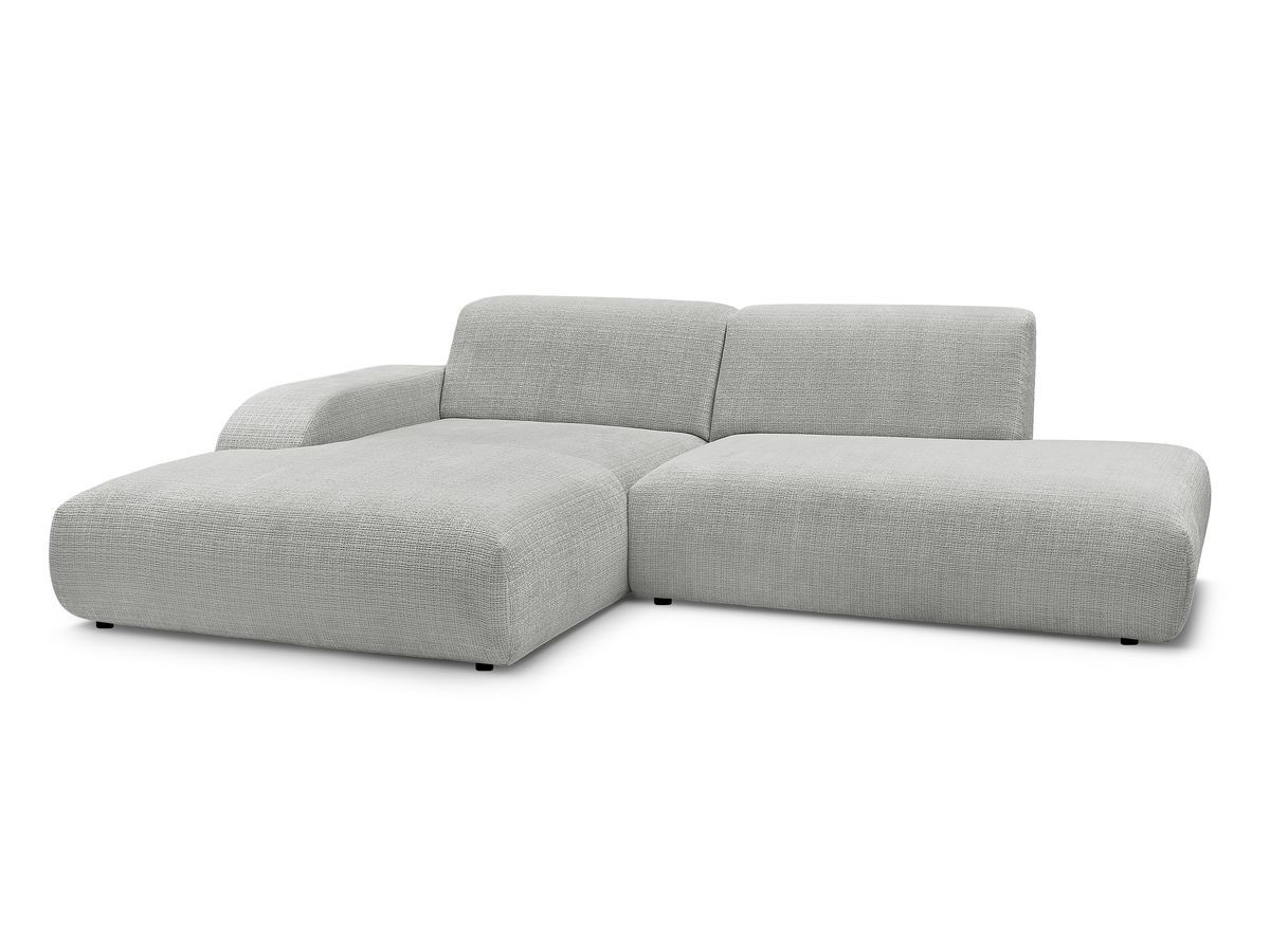 Bobochic Sirius Ecksofa 300 × 170 cm Strukturstoff Hellgrau Ecke links