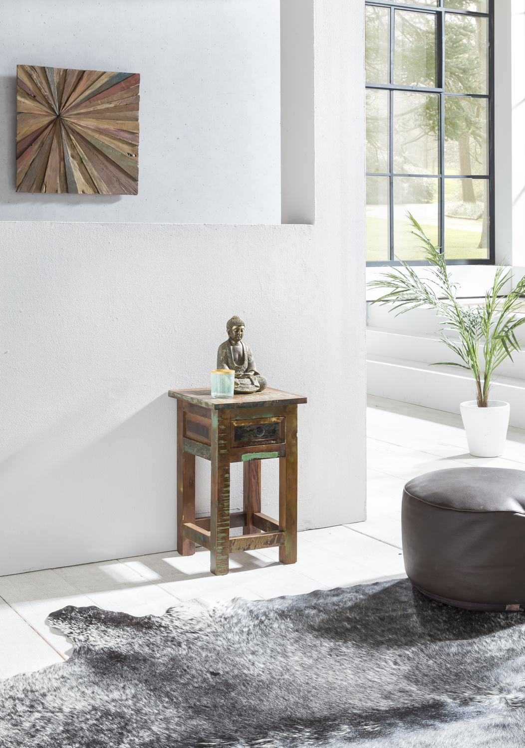 Beistelltisch Gudhjem Mango Massivholz Braun 30 × 30 × 50 cm