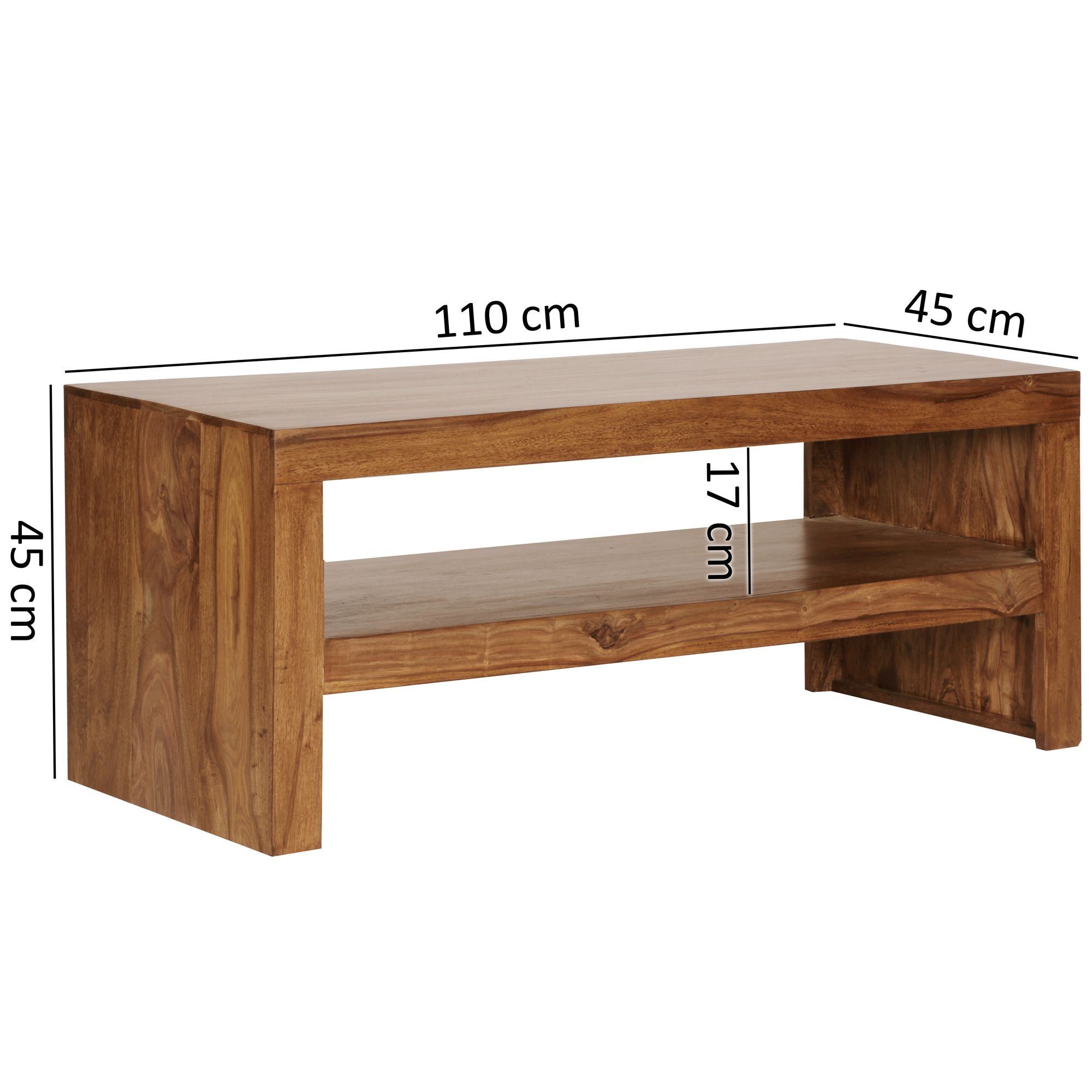 Couchtisch Alesund Sheesham Massivholz 110 × 45 × 45 cm