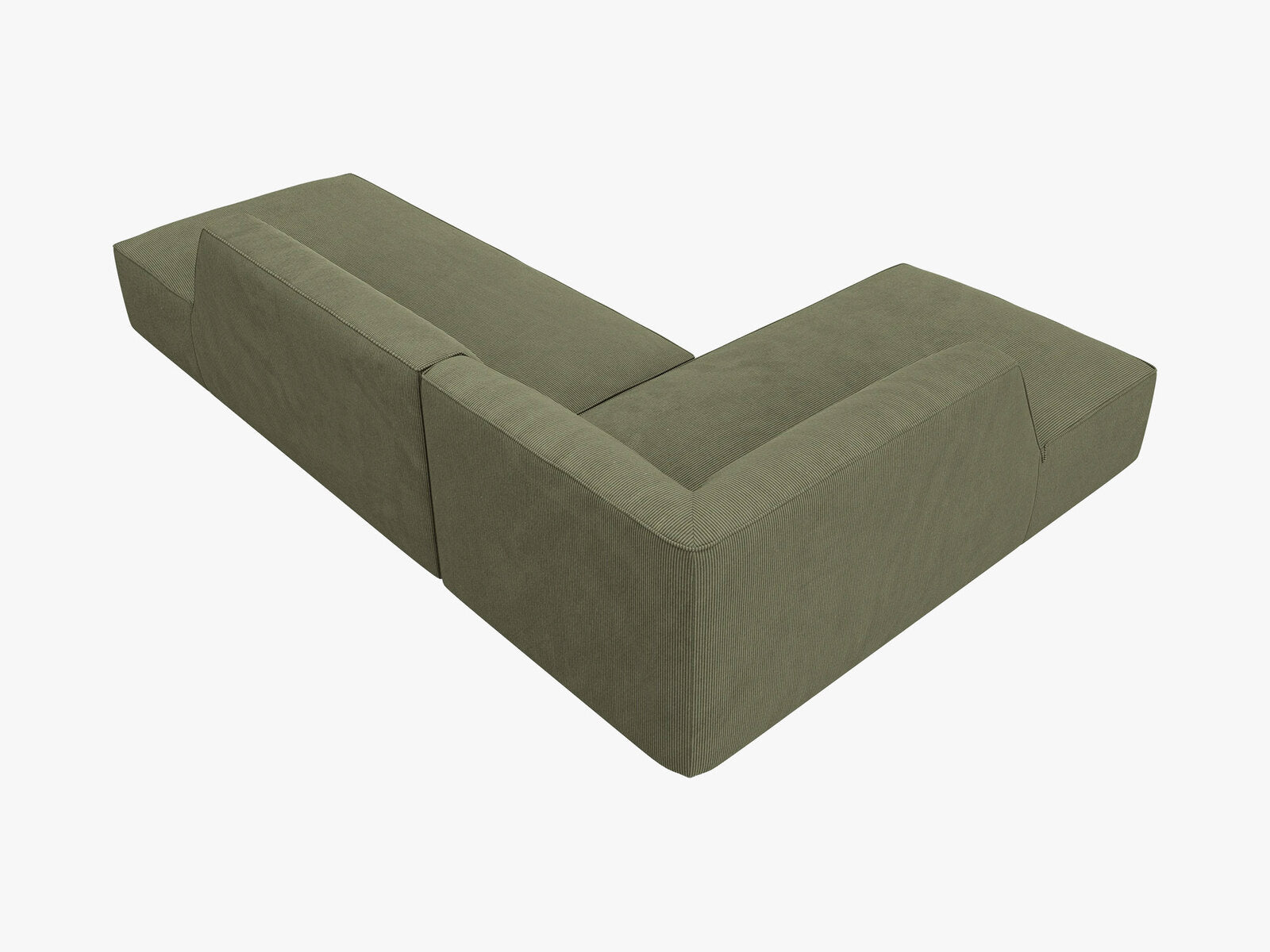 Micadoni Ecksofa Ruby 4-Sitzer Links Kord Scala Grün