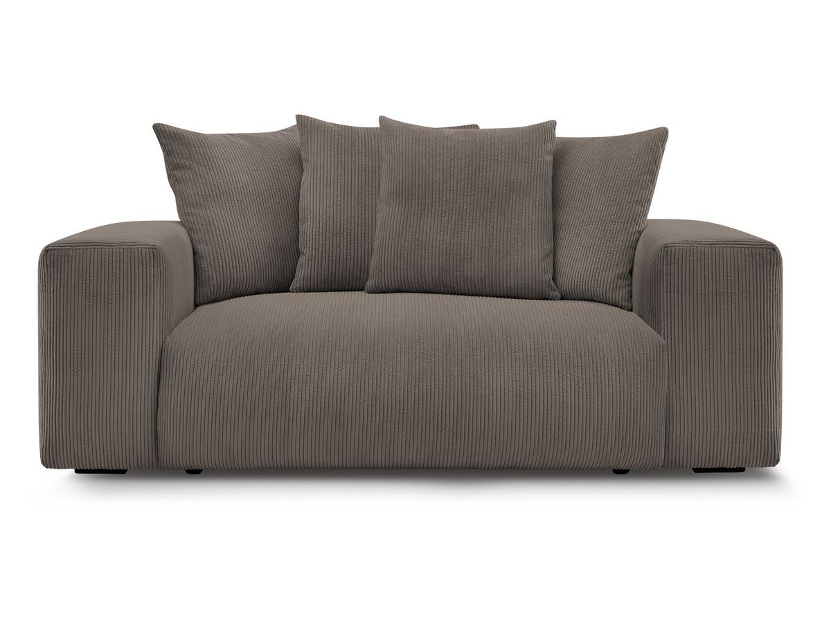 Bobochic Voltaire Sofa 2-Sitzer Cordsamt Taupe