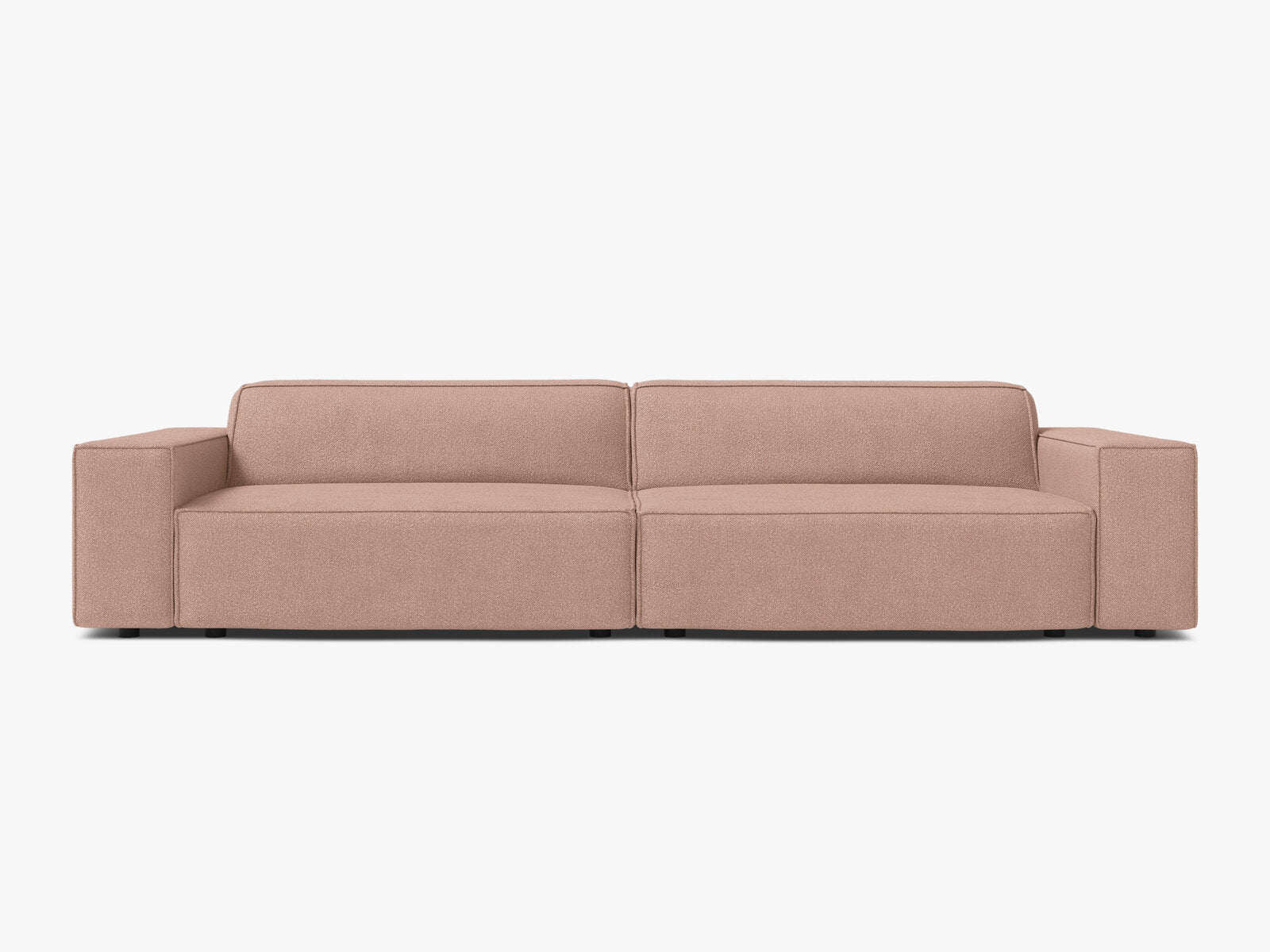 Micadoni Sofa Jodie 4-Sitzer Boucle Baloo Puderrosa