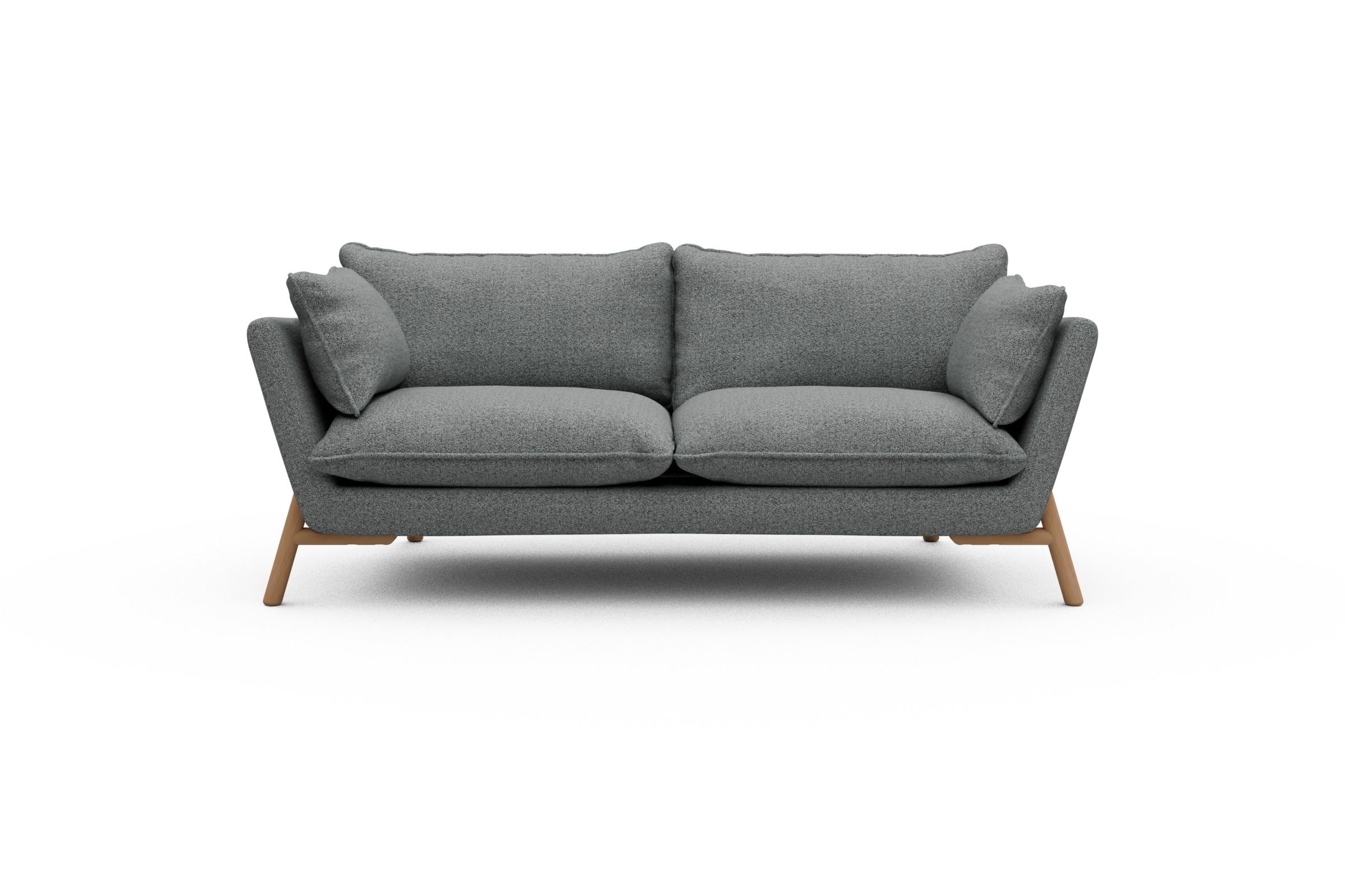 Skandi Home Sofa Emil PREMIUM 2-Sitzer Beinfarbe Eiche Natur Aivi-Gravet-Grey moebelfaktor