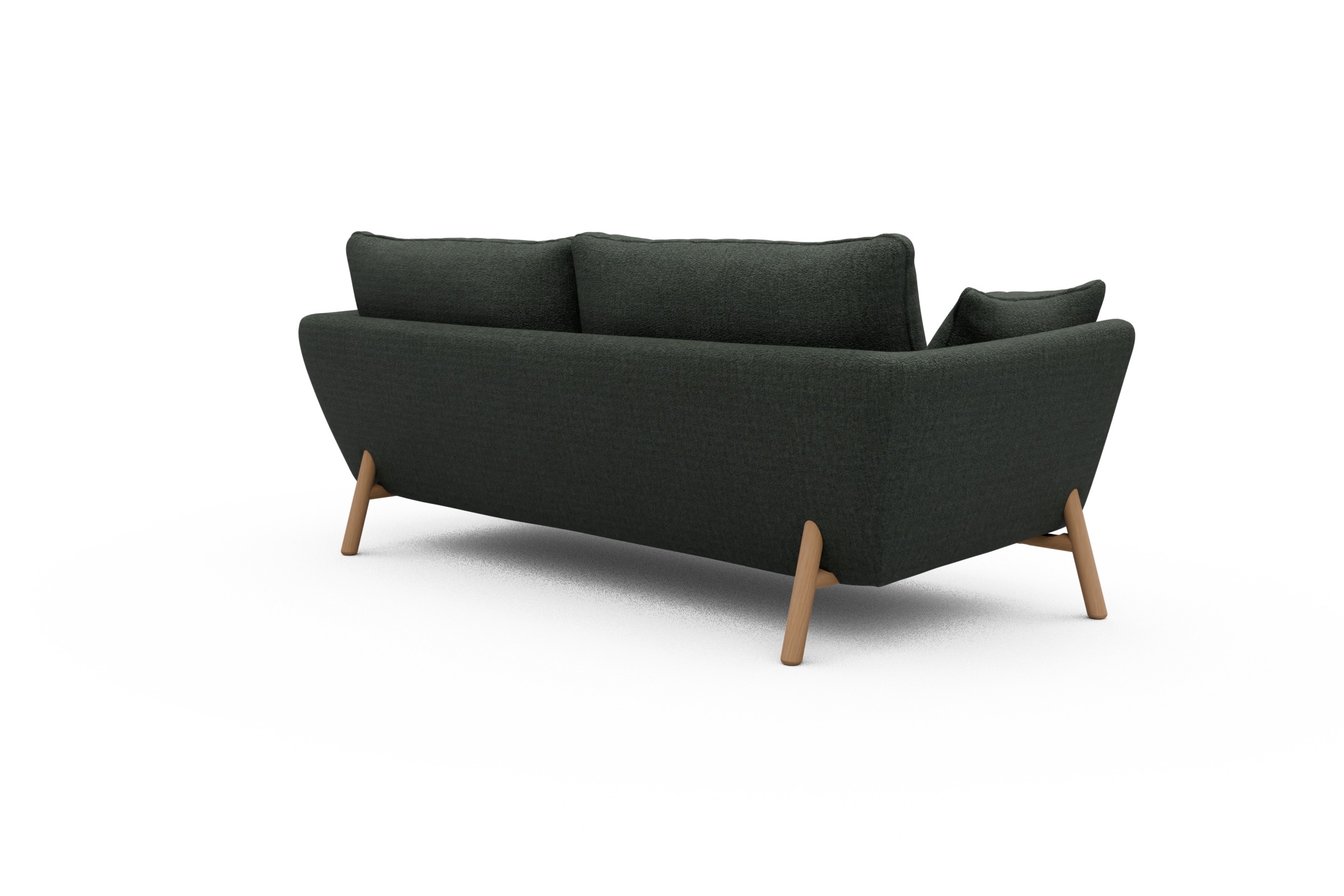 Sofa Emil 3-Sitzer Beinfarbe Eiche Natur Aivi-Pine-Green