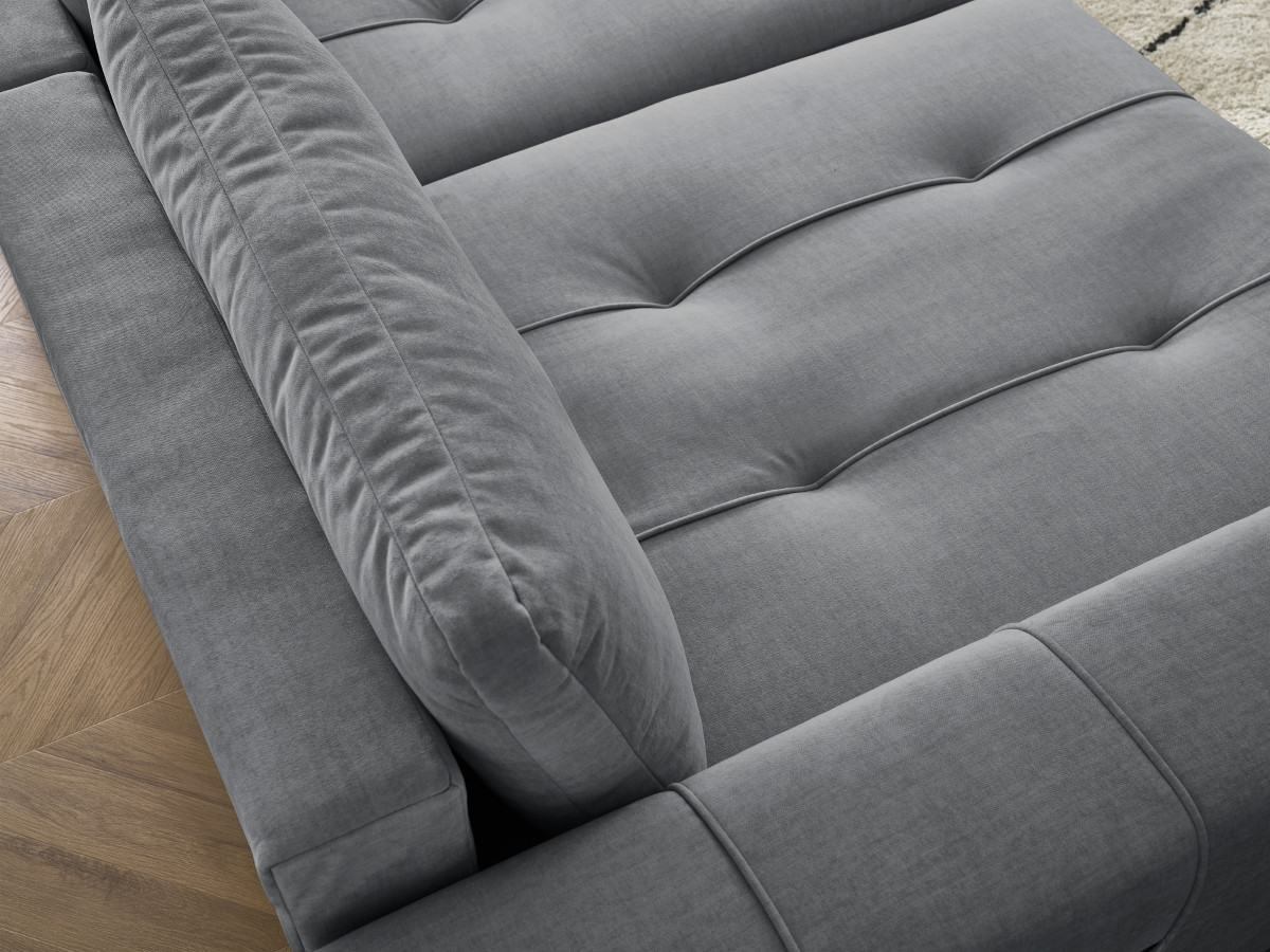 Bobochic Arsene Sofa 4-Sitzer Samt Dunkelgrau