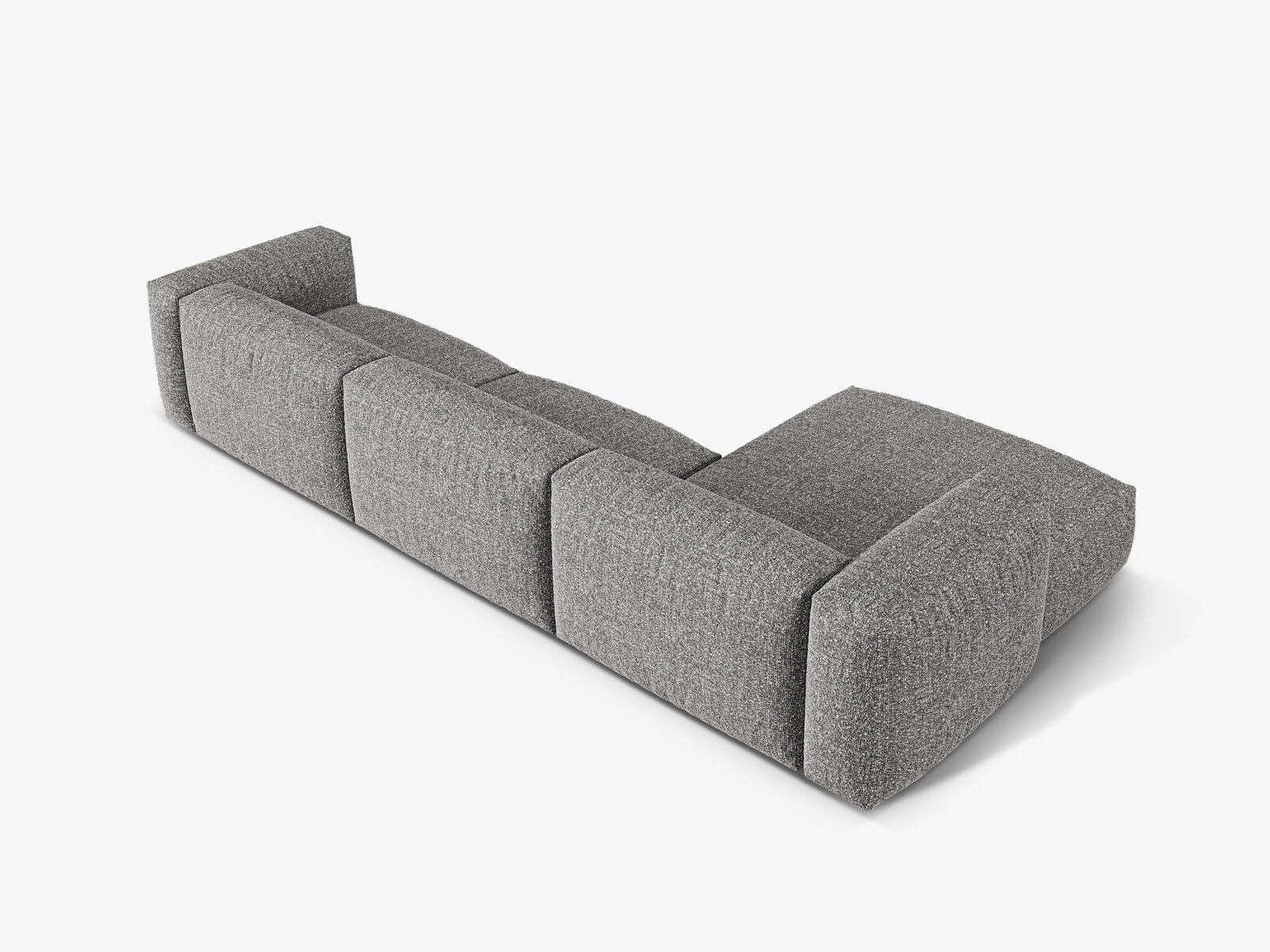 Micadoni Ecksofa Martina 3-Sitzer Links Boucle Monet Graphit