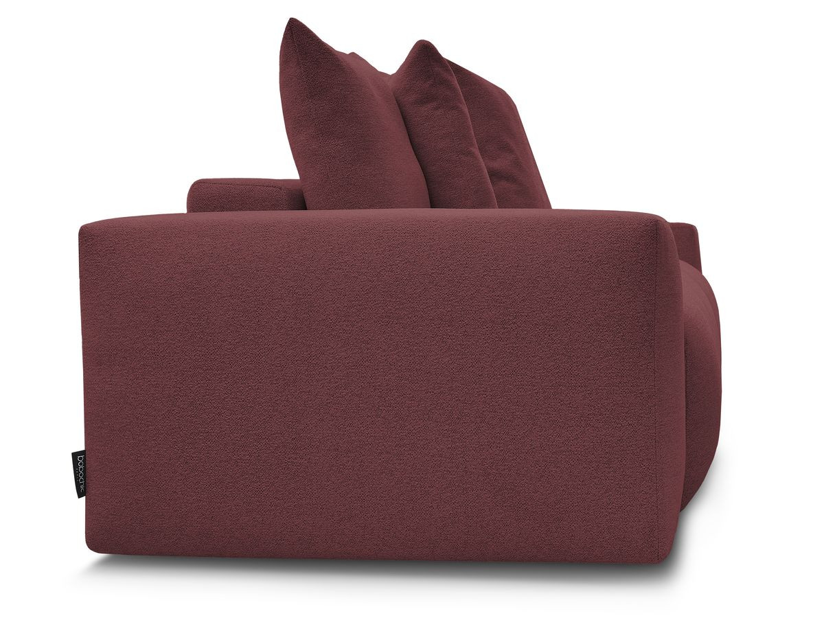 Bobochic Voltaire Sofa 3-Sitzer 280 × 124 cm Melange-Stoff Rot