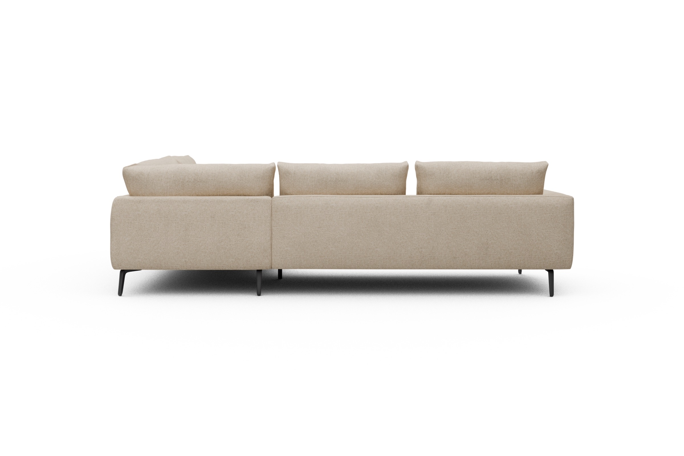 Ecksofa Karl Relax-Ecke rechts mit 2,5-Sitzer Casone-Natural-Beige