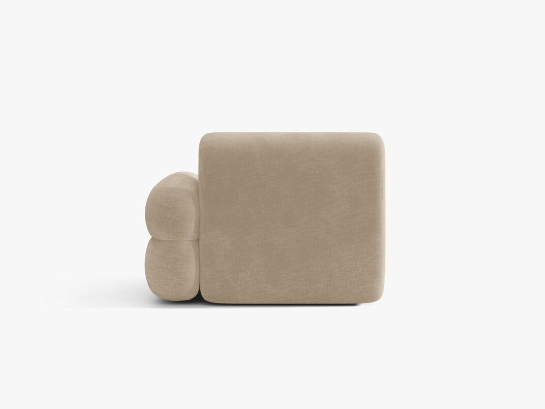 Micadoni Neo Sofamodul Rechts Chenille Golden Dunkelbeige