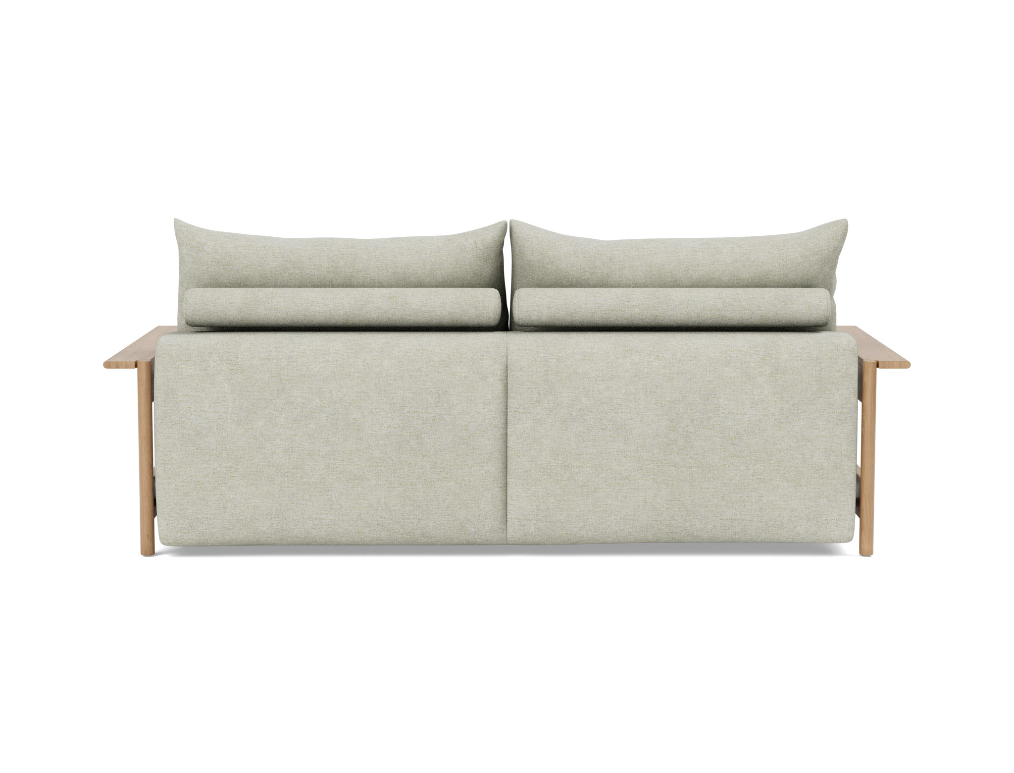 Schlafsofa Malloy Wood Flachgewebe Avella 280-Sand