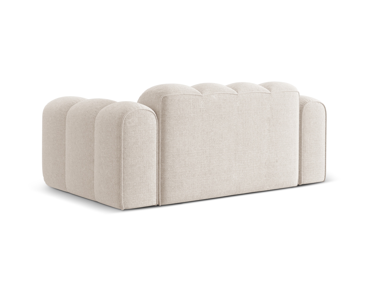 Cosmopolitan Design Sofa Treno 2-Sitzer Chenille Eden Helles Beige