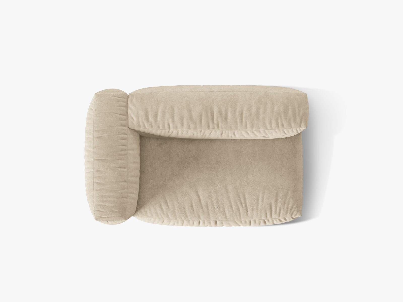 Micadoni Eckmodul Martina 1-Sitzer Groß Links Samt Vogue Helles Beige