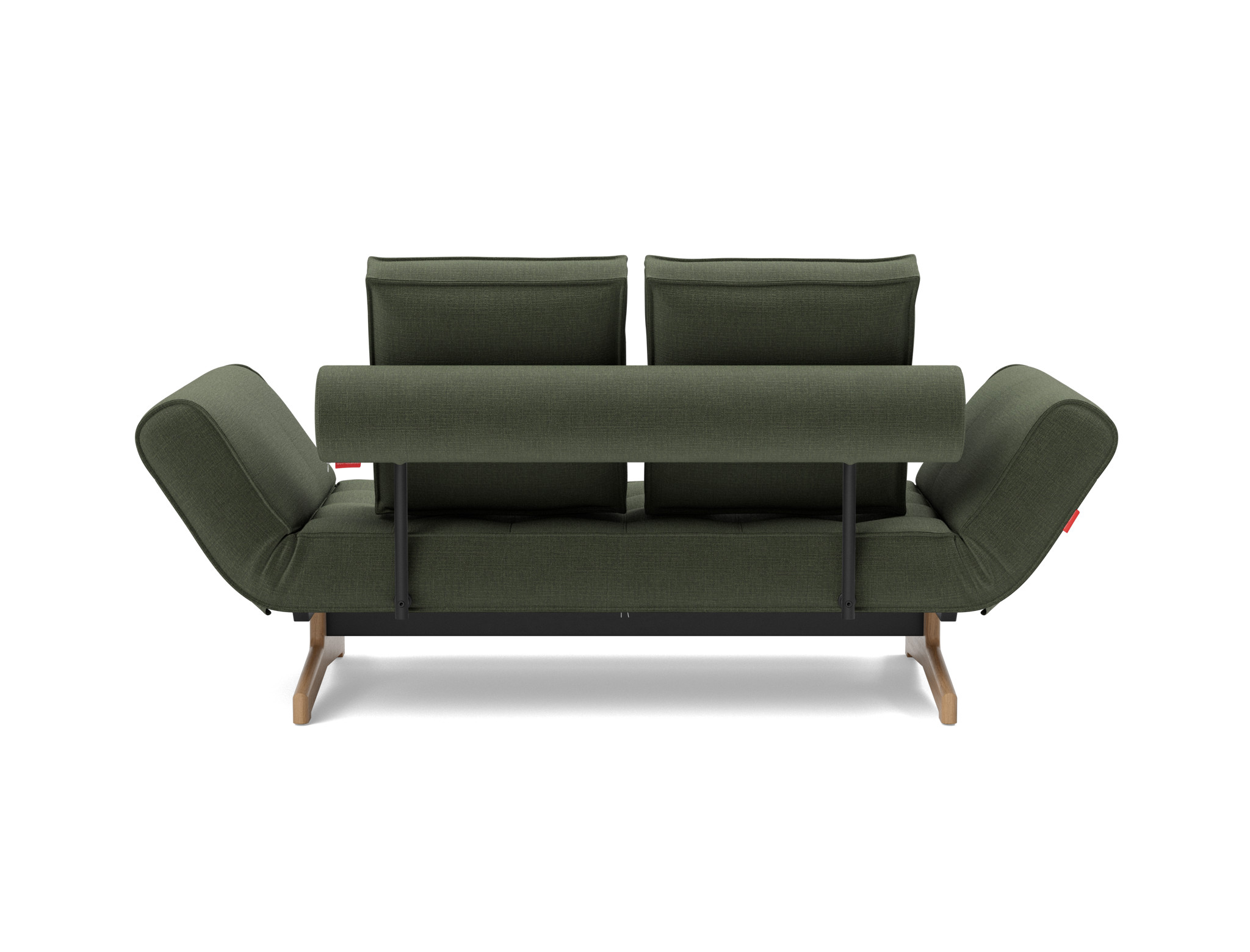Tagesbett Ghia Chenille Esina 413-Olive-Green Beine Eiche