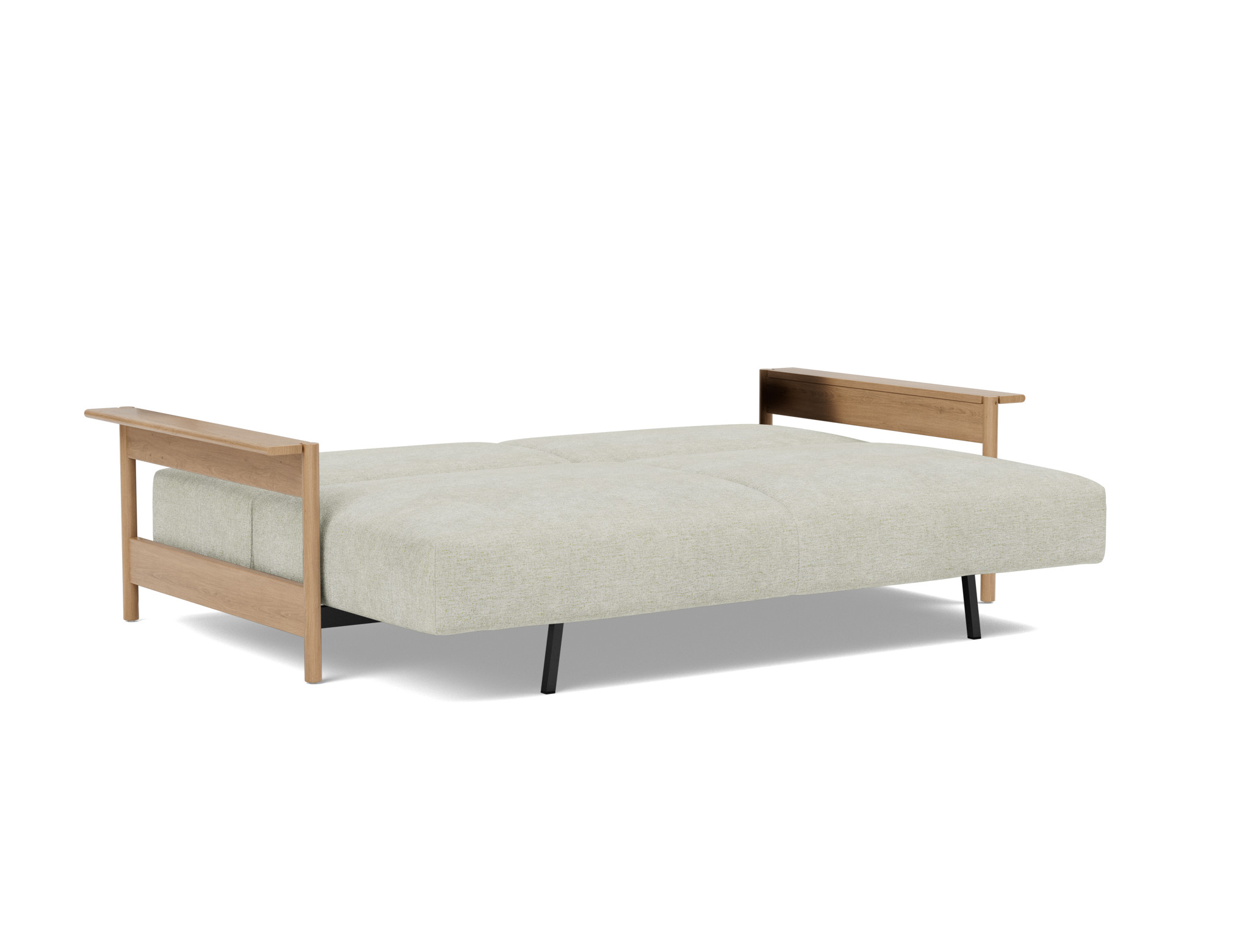 Schlafsofa Malloy Wood Flachgewebe Avella 280-Sand
