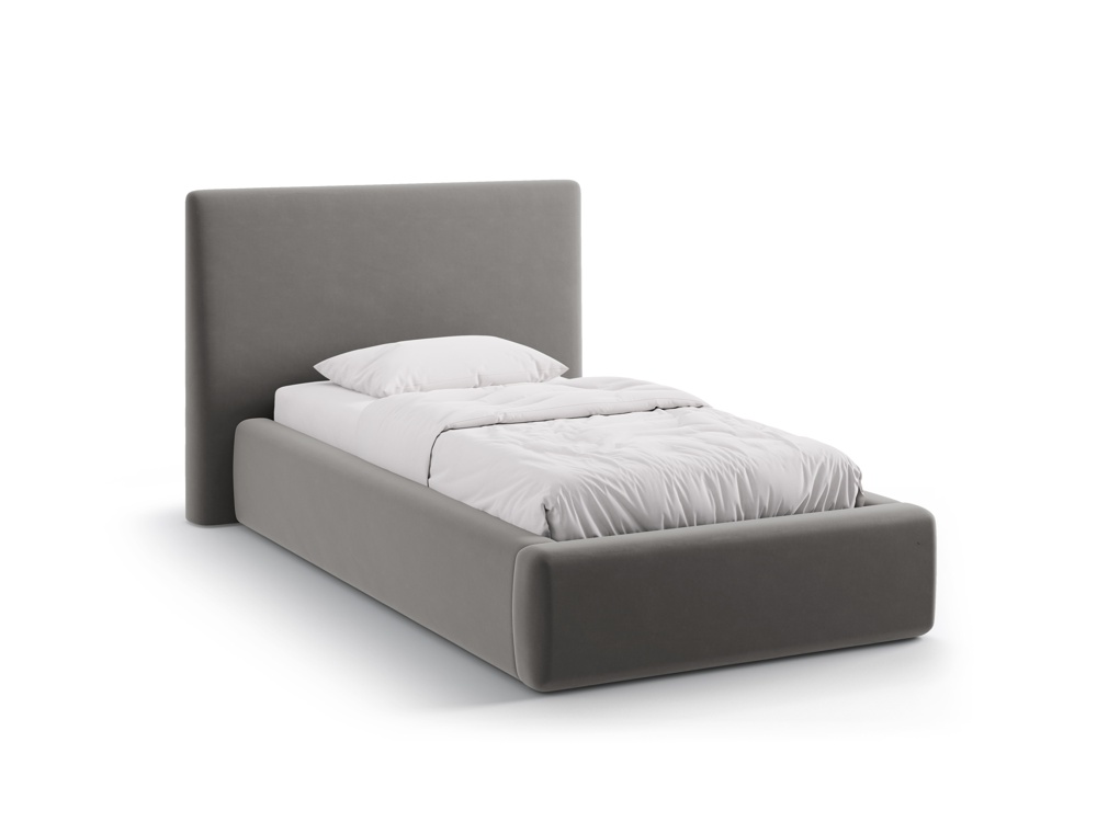 Cosmopolitan Design Stauraumbett mit Kopfteil Asti Samt Magic Velvet Taupe