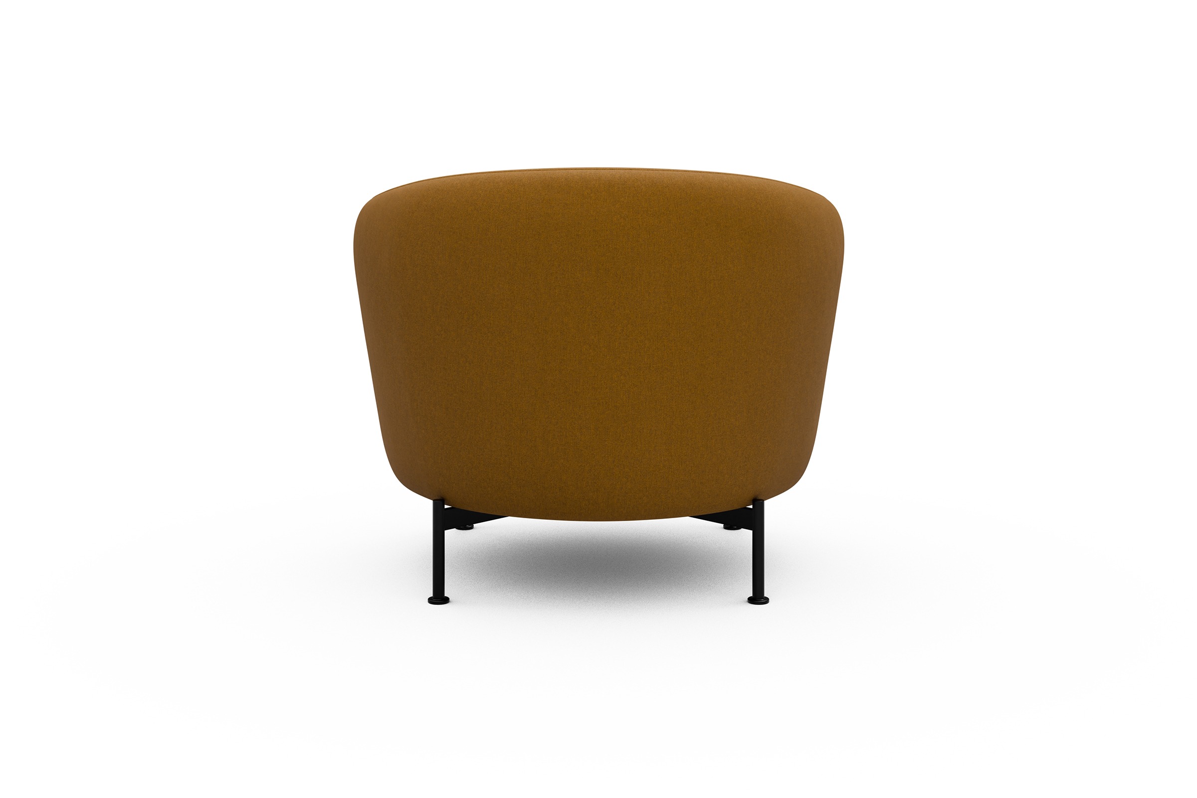 Sessel Ronda X-Metallgestell Schwarz Satya-Ocre