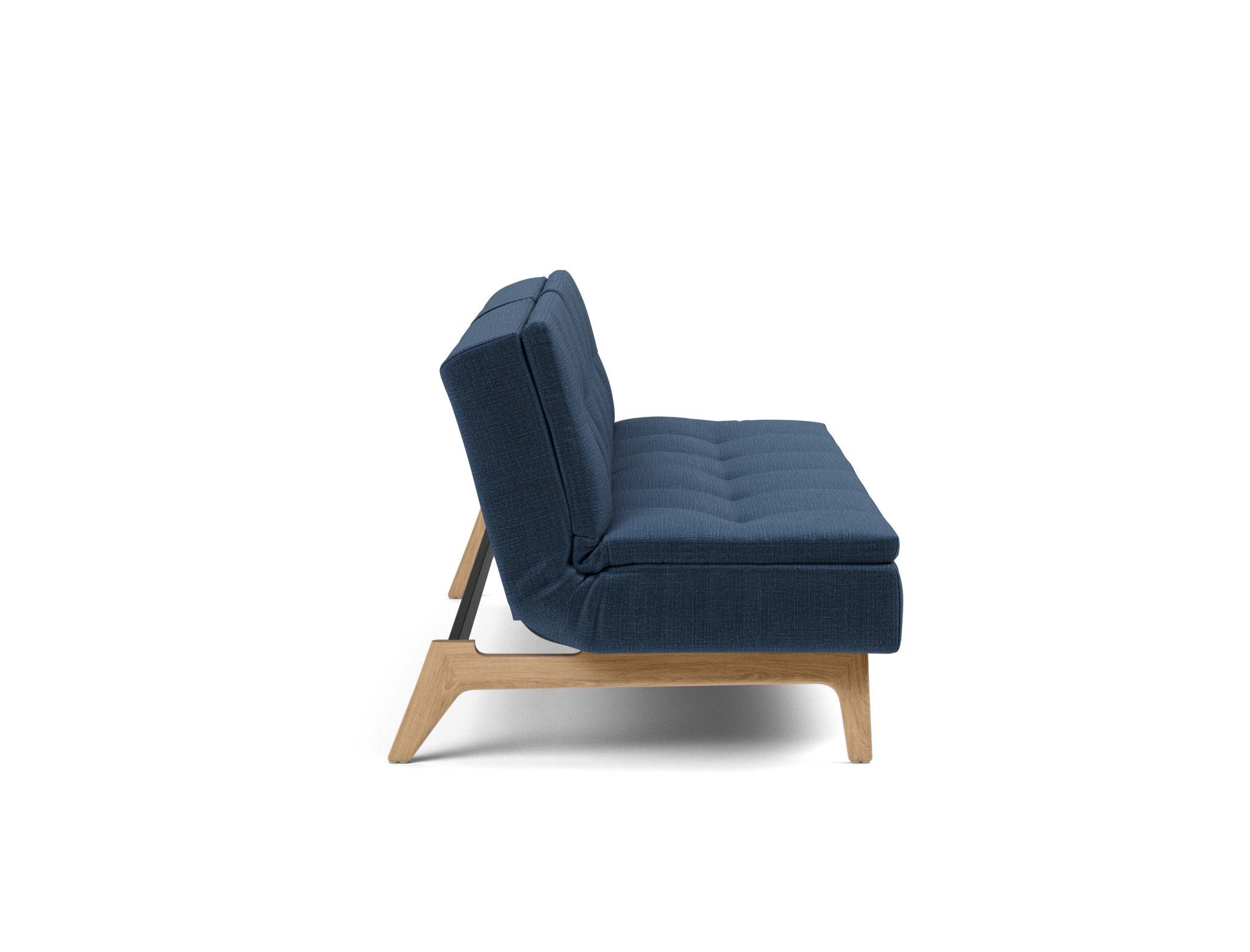 Schlafsofa Dublexo Chenille Esina 414-Indigo-Blue Beine Eiche