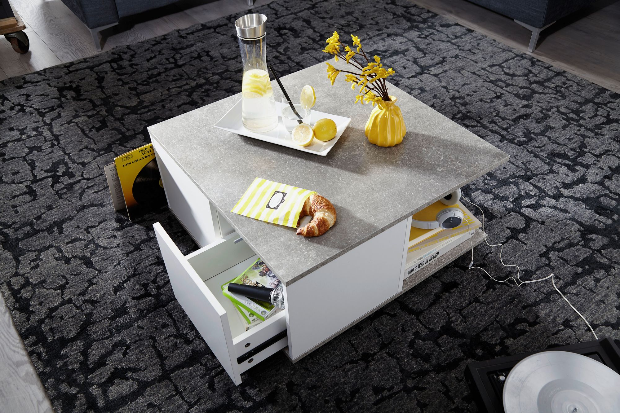 Couchtisch Spentrup Weiß 70 × 70 × 36,5 cm