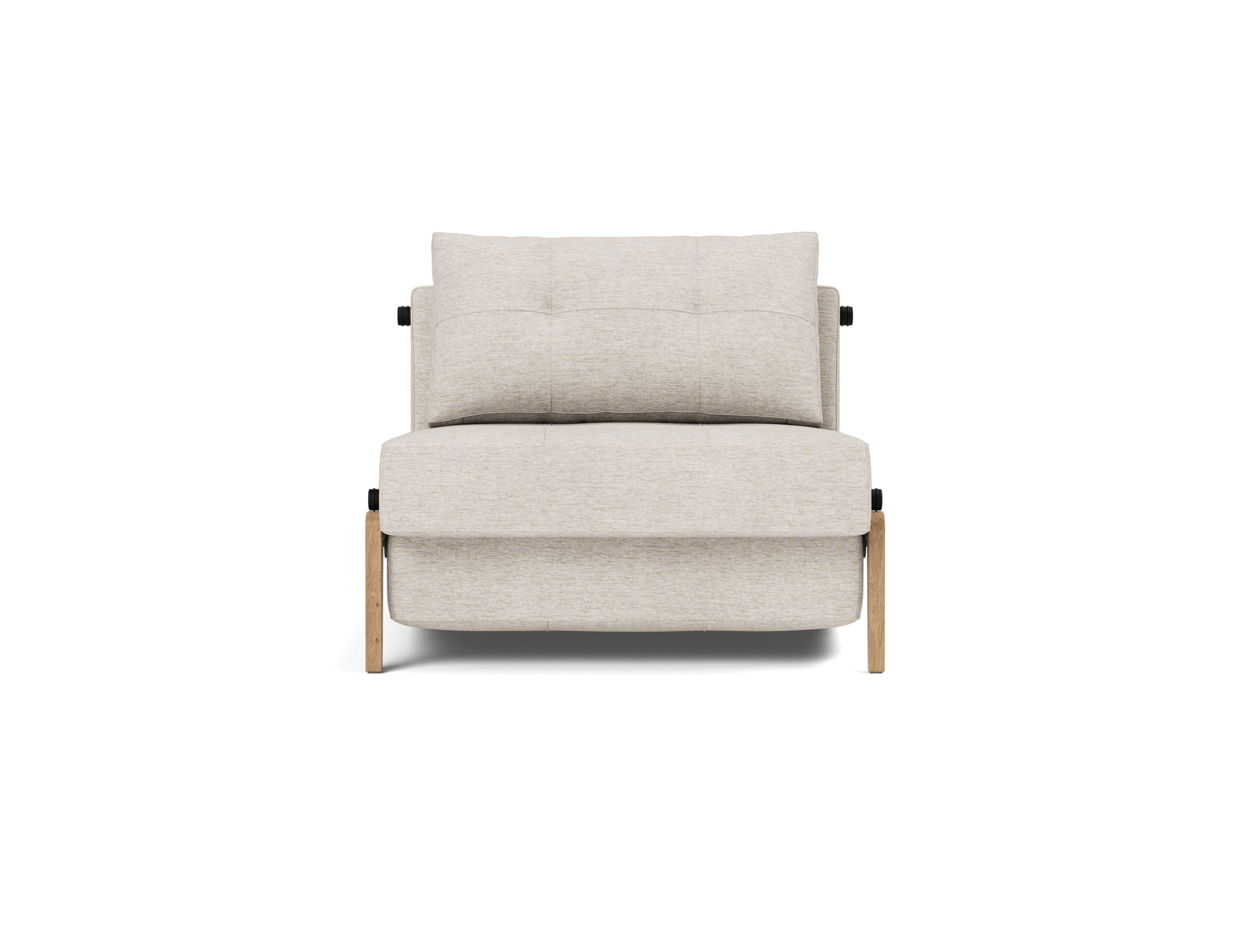Schlafsessel Cubed 90 Chenille Yuveno 470-Natural Beine Eiche