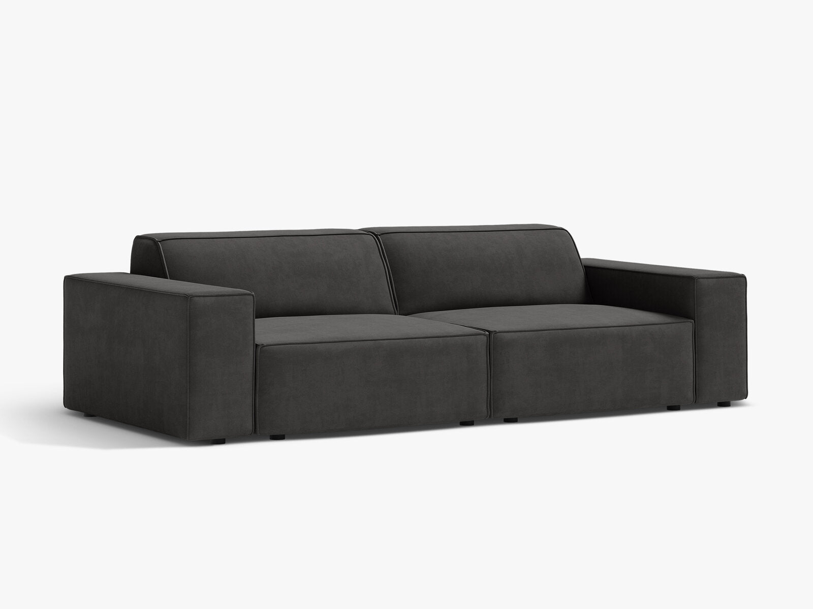 Micadoni 3-Sitzer Sofa Jodie Samt Bluvel Grau