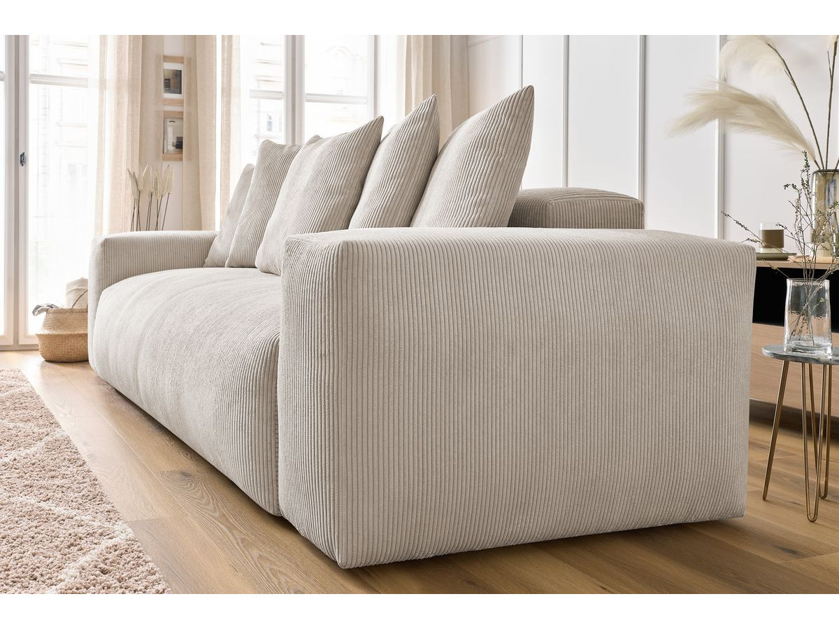 Bobochic Voltaire Sofa 3-Sitzer 280 × 124 cm Cordsamt Beige
