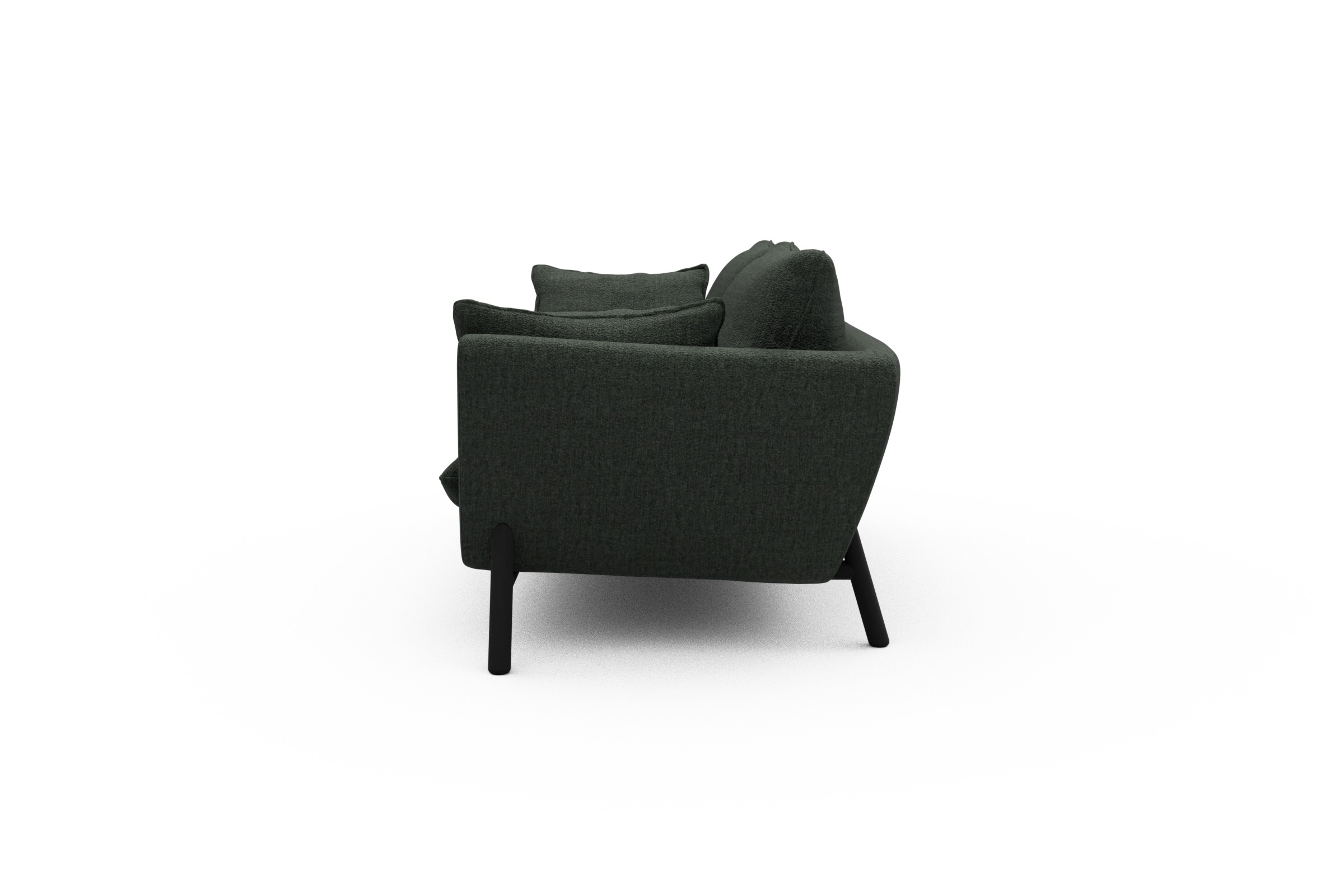 Sofa Emil 2-Sitzer Beinfarbe Eiche Schwarz Aivi-Pine-Green