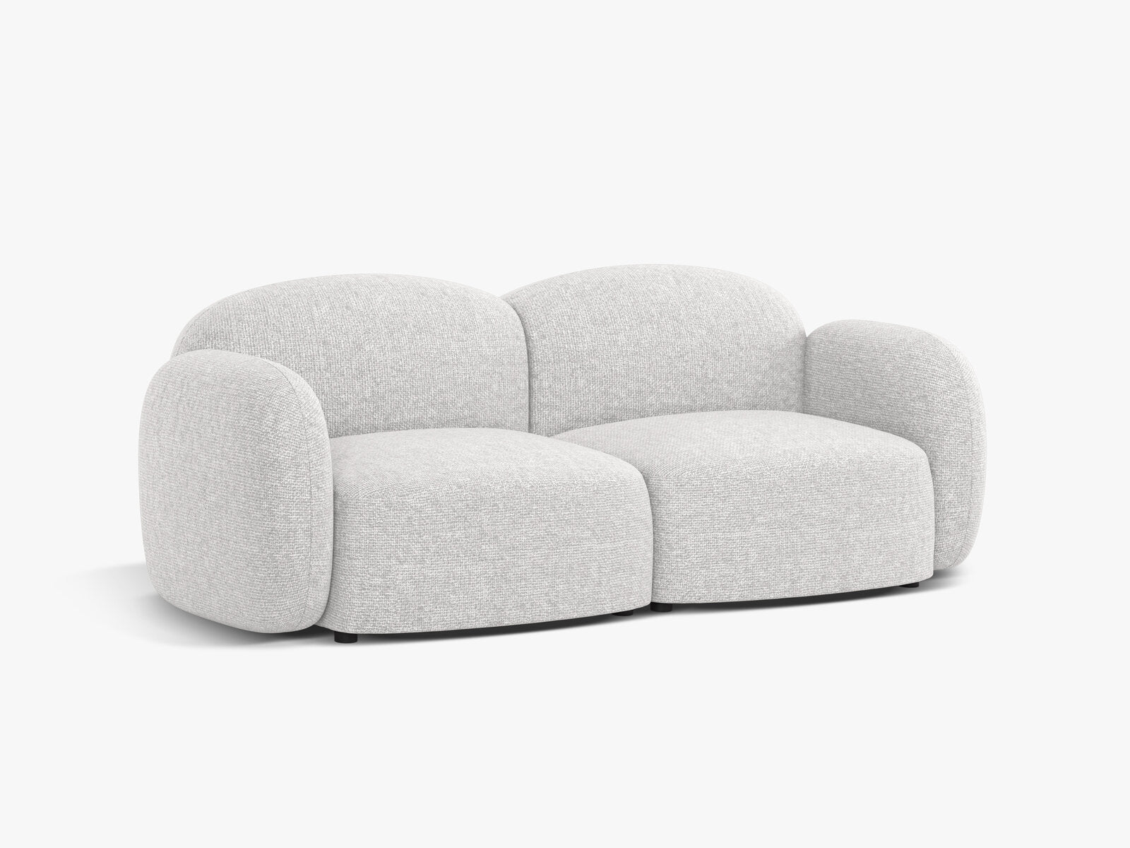 Micadoni Sofa Blair 2-Sitzer Chenille Eden Silber