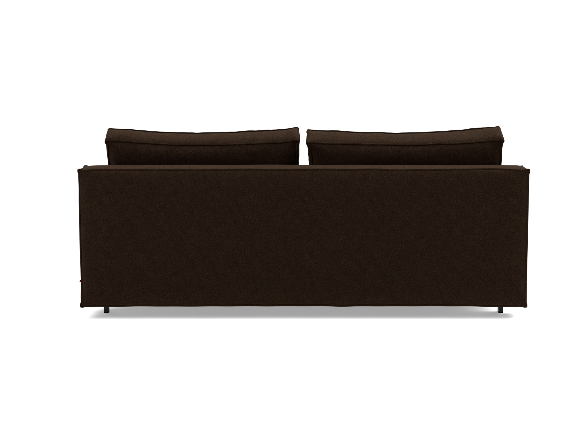 Schlafsofa Sly Strukturierter Stoff Taura 358-Chocco Beine Schwarzes Metall