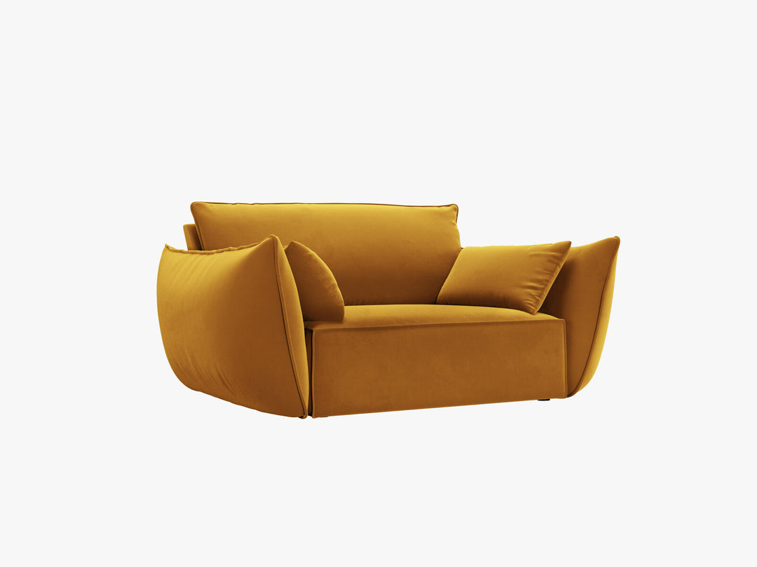 Micadoni Sessel Kaelle 1-Sitzer Samt Bluvel Gelb