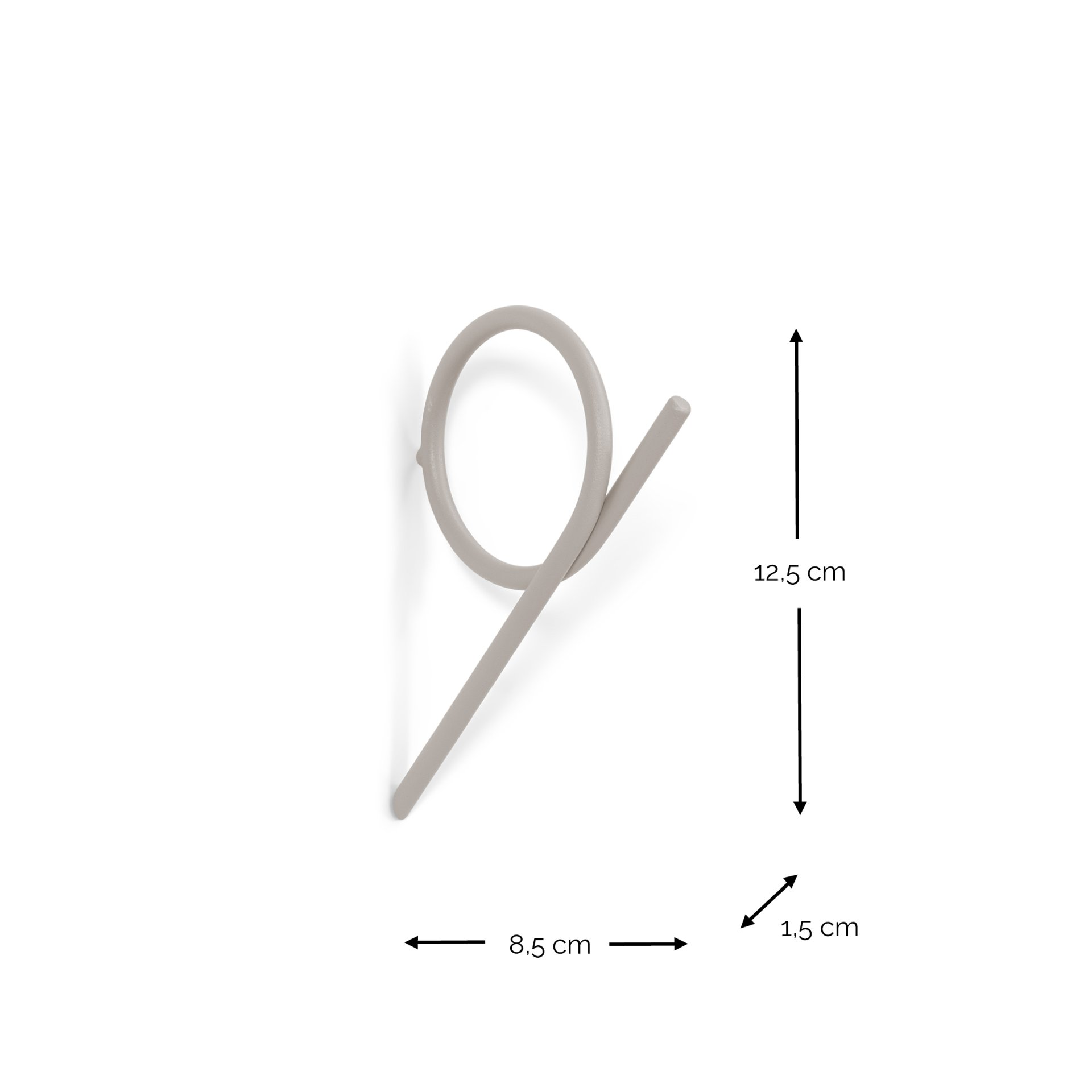 Spinder Design Wandhaken Tuba Small Silky Taupe
