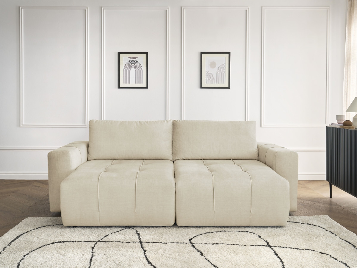 Bobochic Arsene Sofa 4-Sitzer Samt Beige