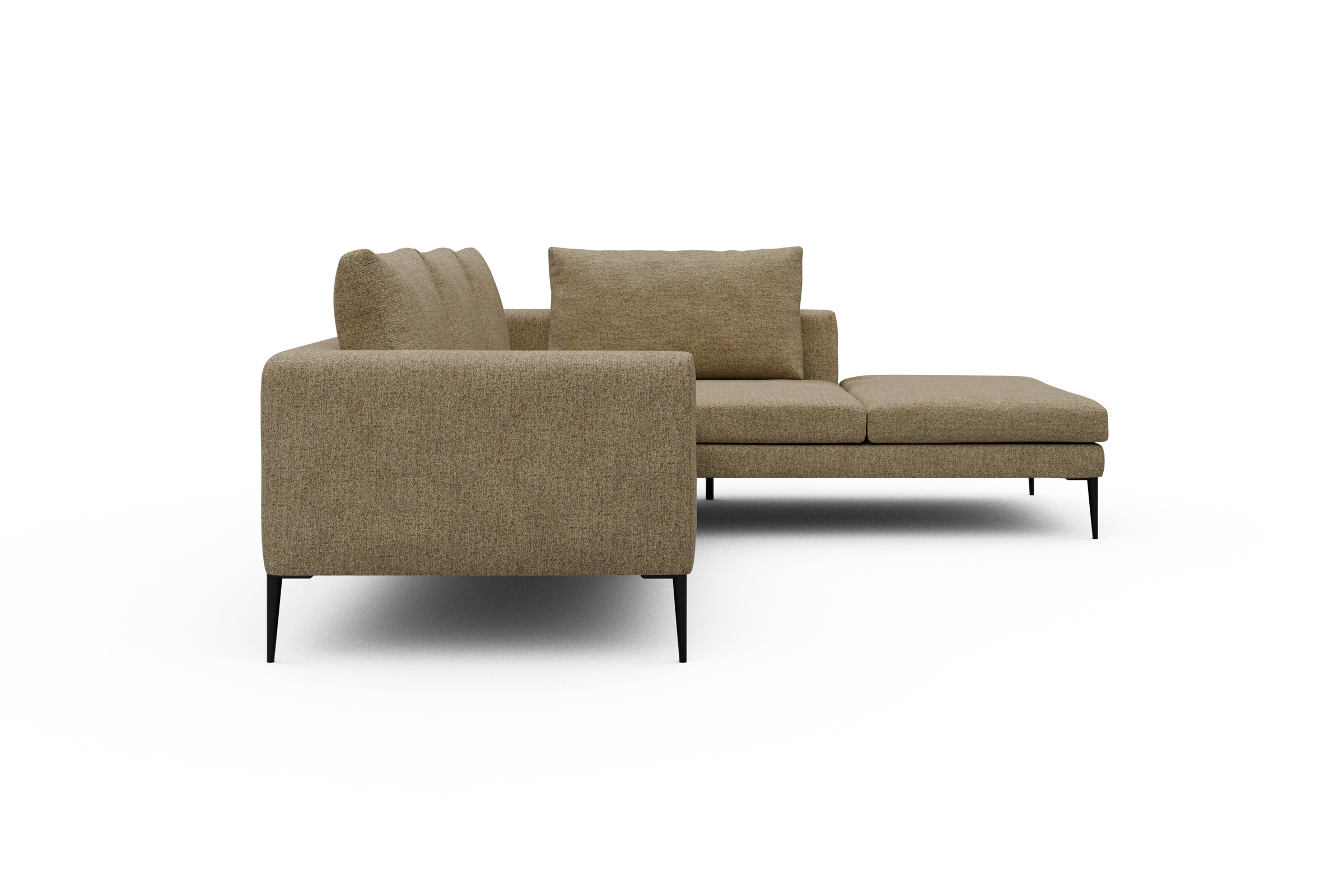 Ecksofa Paul Relax-Ecke rechts mit 2-Sitzer Carreno-Silician-Yellow