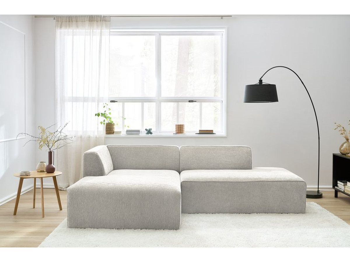 Bobochic Megeve Ecksofa Strukturstoff Beige Ecke links