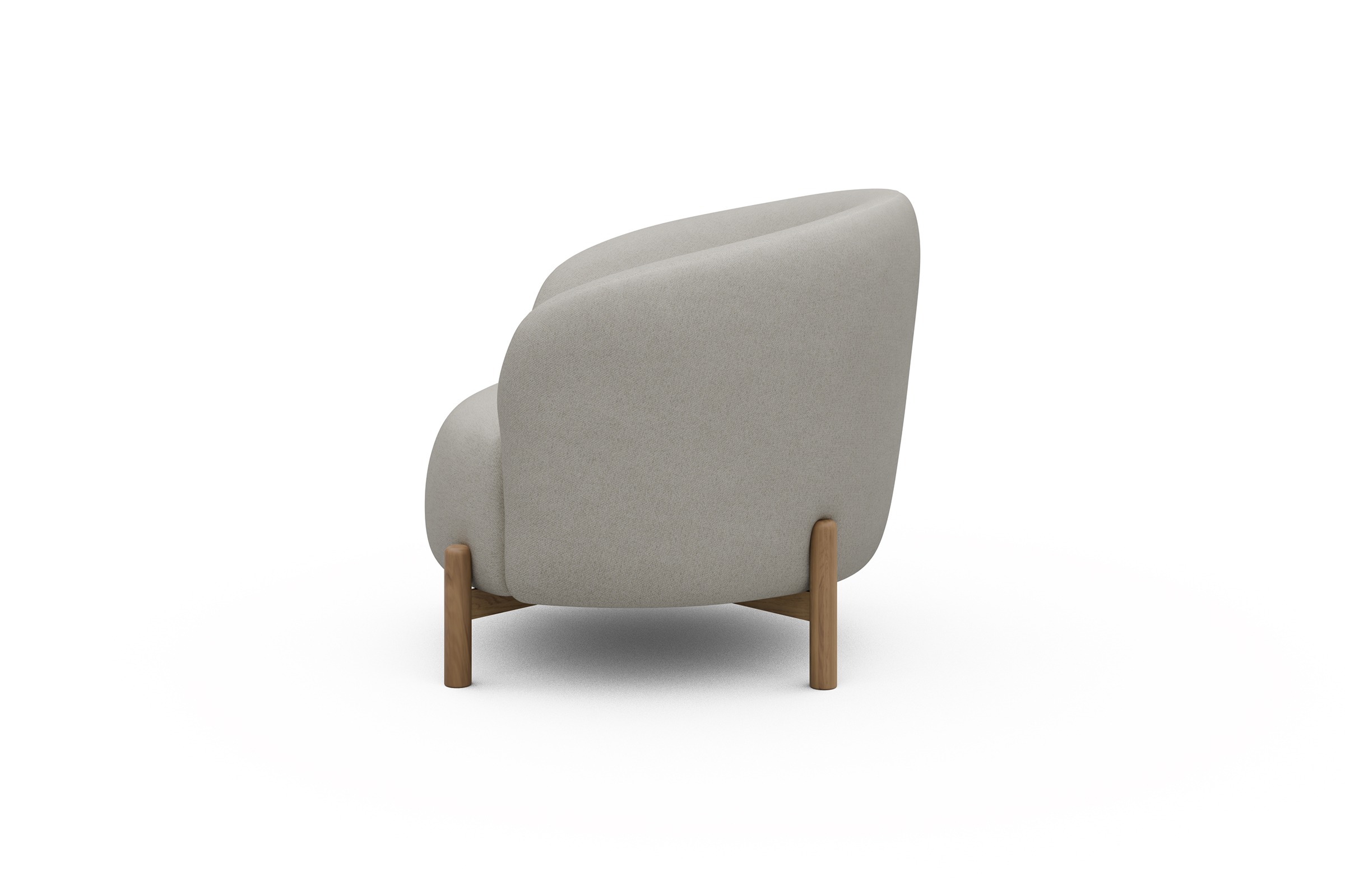 Sessel Ronda Holzbeine Eiche Natur Denari-Clean-Beige