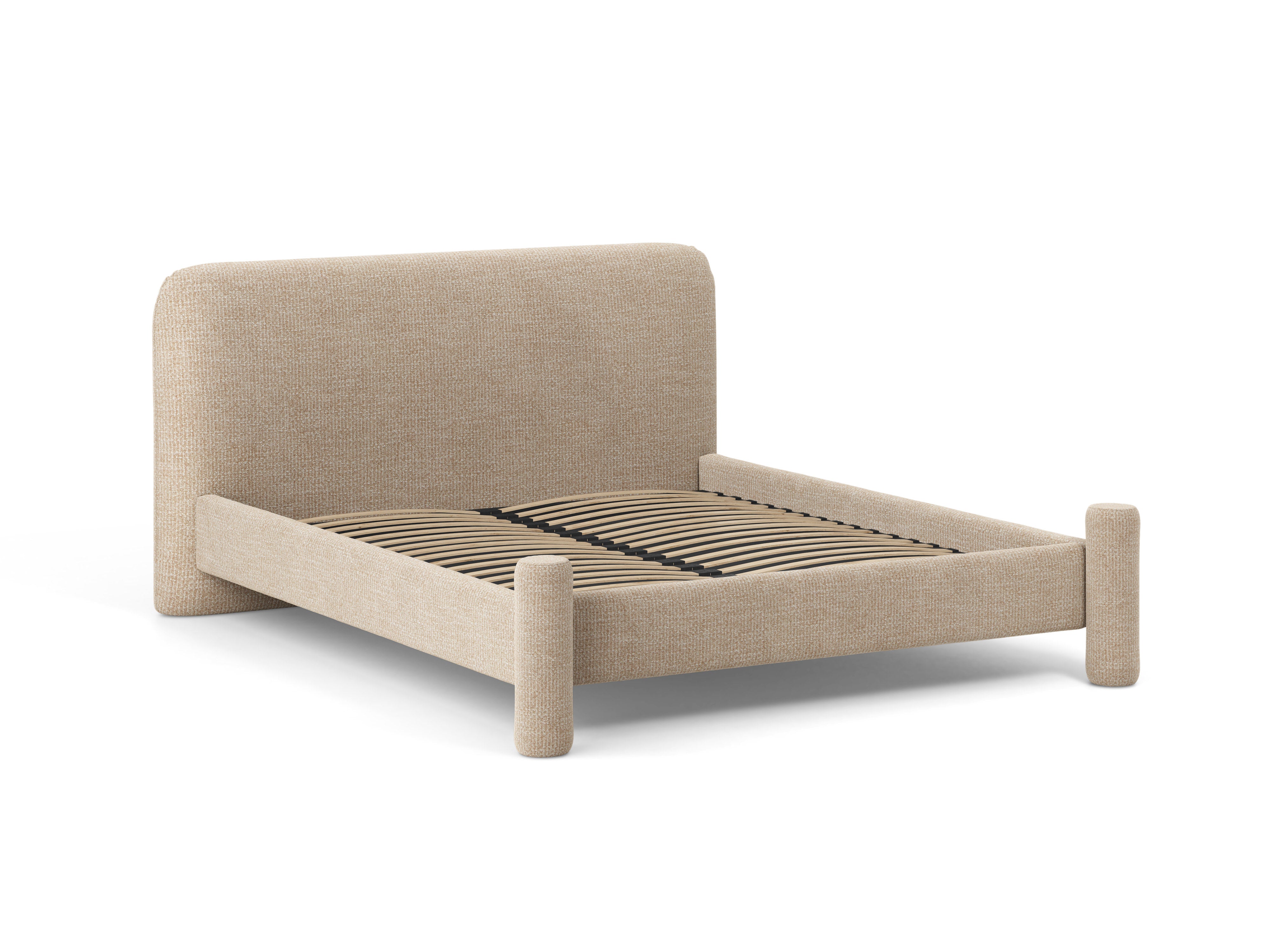Micadoni Vera Bett mit Kopfteil Chenille Silencio Sand 180x200